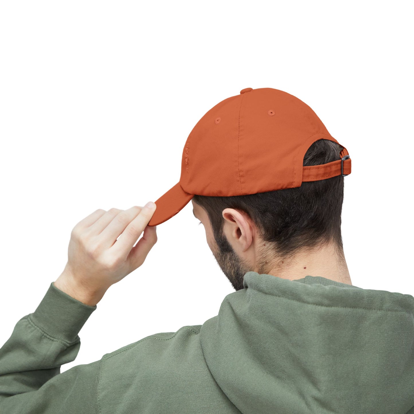 Unisex Distressed Cap Featuring a Trainer Leading German Shepherd, Dog Trainer Gift