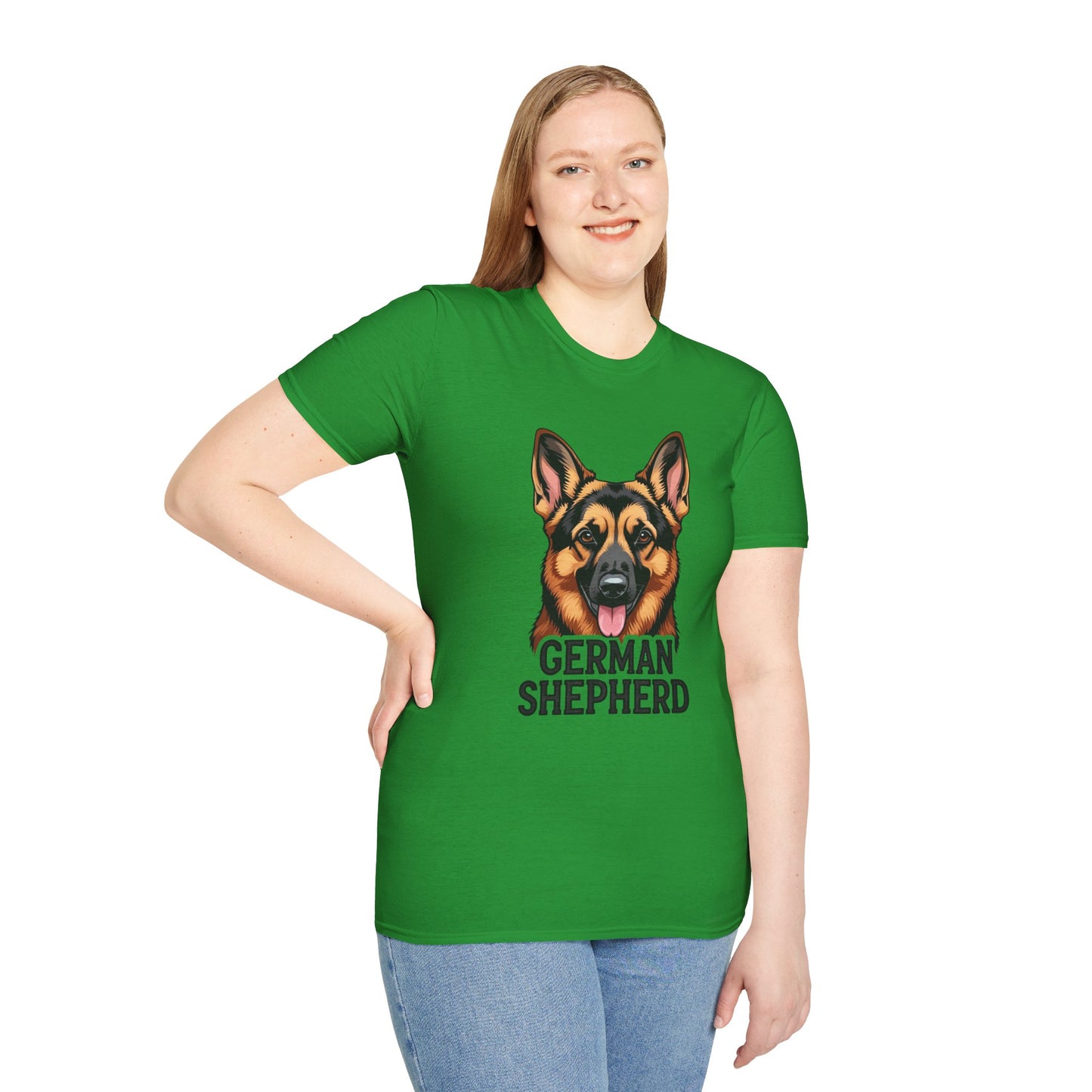 German Shepherd Unisex T-Shirt, Dog Lover Gift, Pet Parent Apparel, Cute Animal Shirt, Birthday Gift Idea, Casual Wear