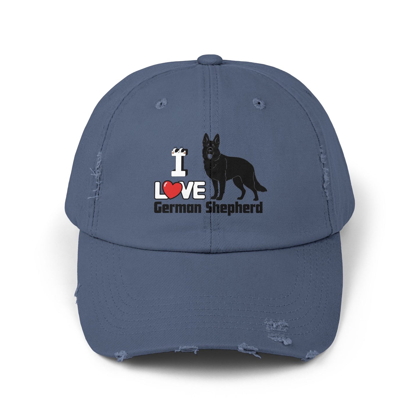 I Love German Shepherd Distressed Cap - Dog Lovers Gift