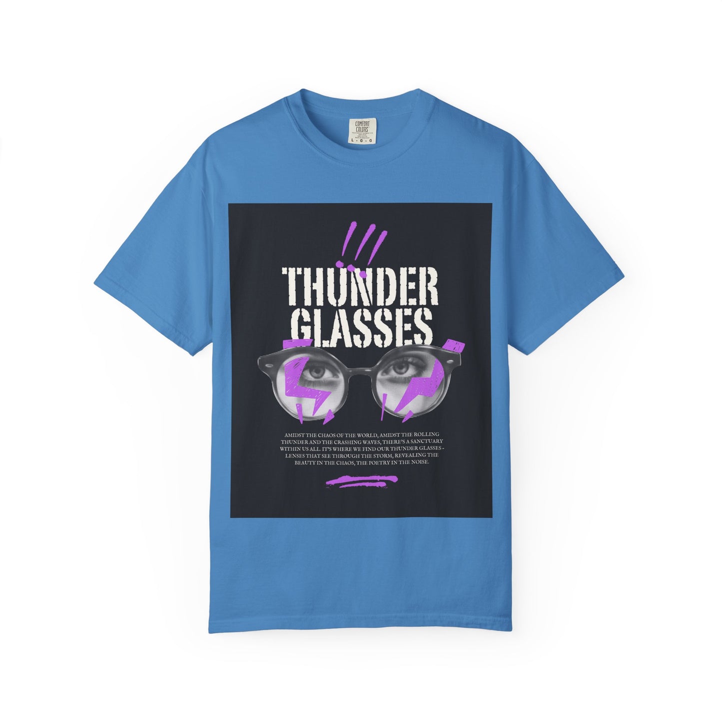 Thunder Glasses Unisex T-Shirt | Retro Graphic Tee for Music Lovers, Gift for Birthdays, Festivals, Unisex Style, Casual Wear