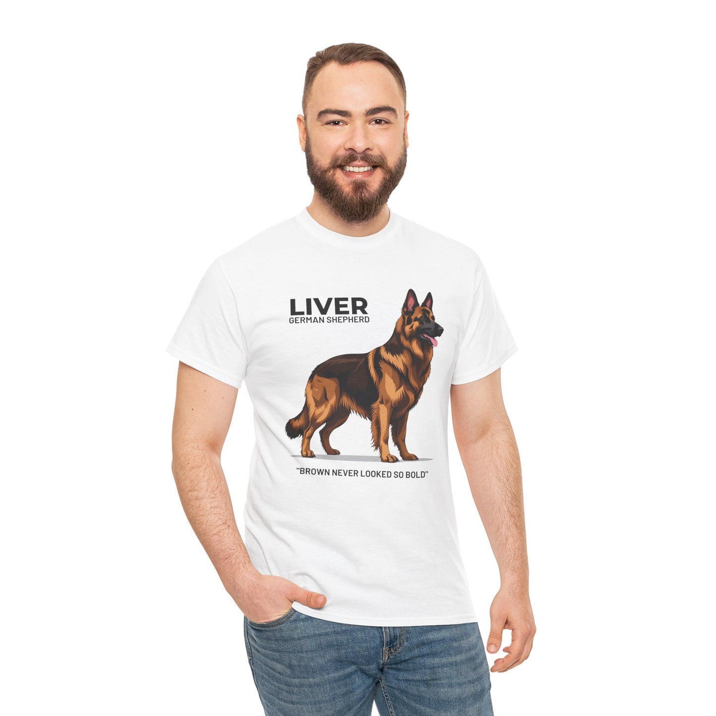 Liver German Shepherd Lover Tee - Brown Never Looked So Bold | Dog Owner Gift, Pet Parent Shirt, Animal Lover Apparel