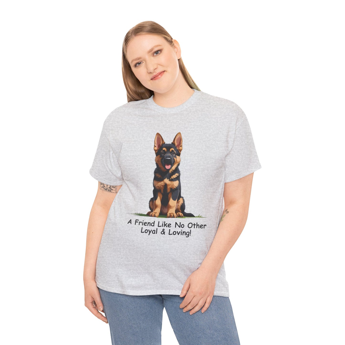 Adorable German Shepherd Puppy Lover Tee: A Friend Like No Other, Dog Owner Gift, Dog Mom Shirt, Gifts for Animal Lovers, Unisex Cotton T-shirt