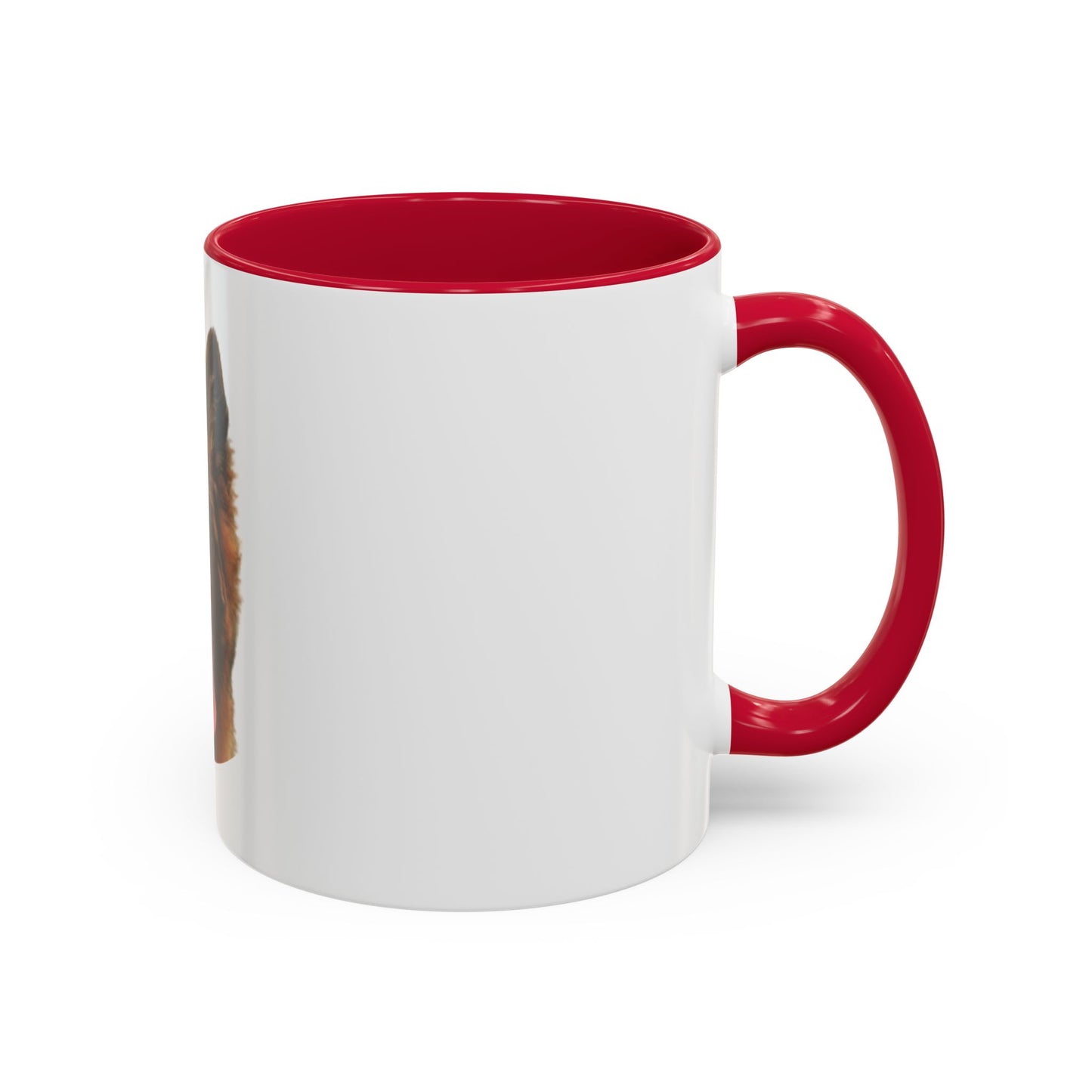 Dog Lover Mug With a Beautiful Long Coat German Shepherd Puppy Leaving Tongue Out