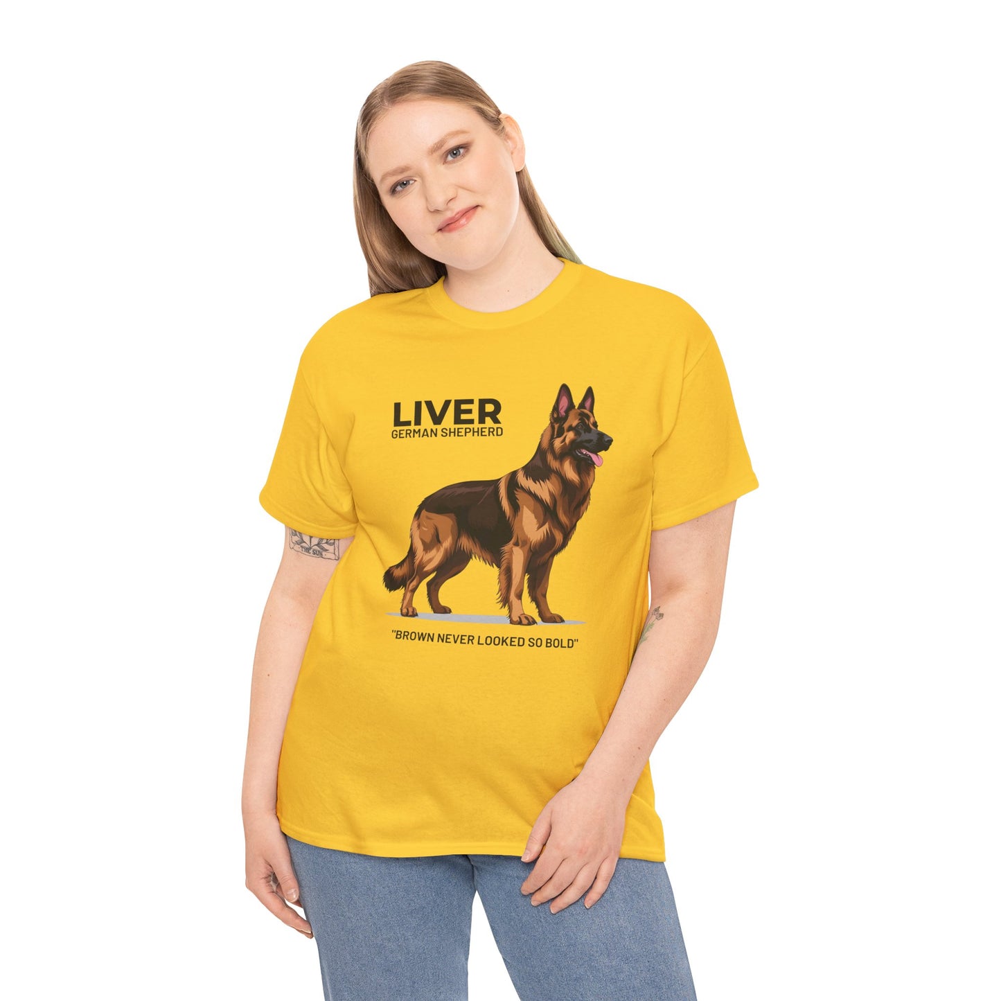 Liver German Shepherd Lover Tee - Brown Never Looked So Bold | Dog Owner Gift, Pet Parent Shirt, Animal Lover Apparel