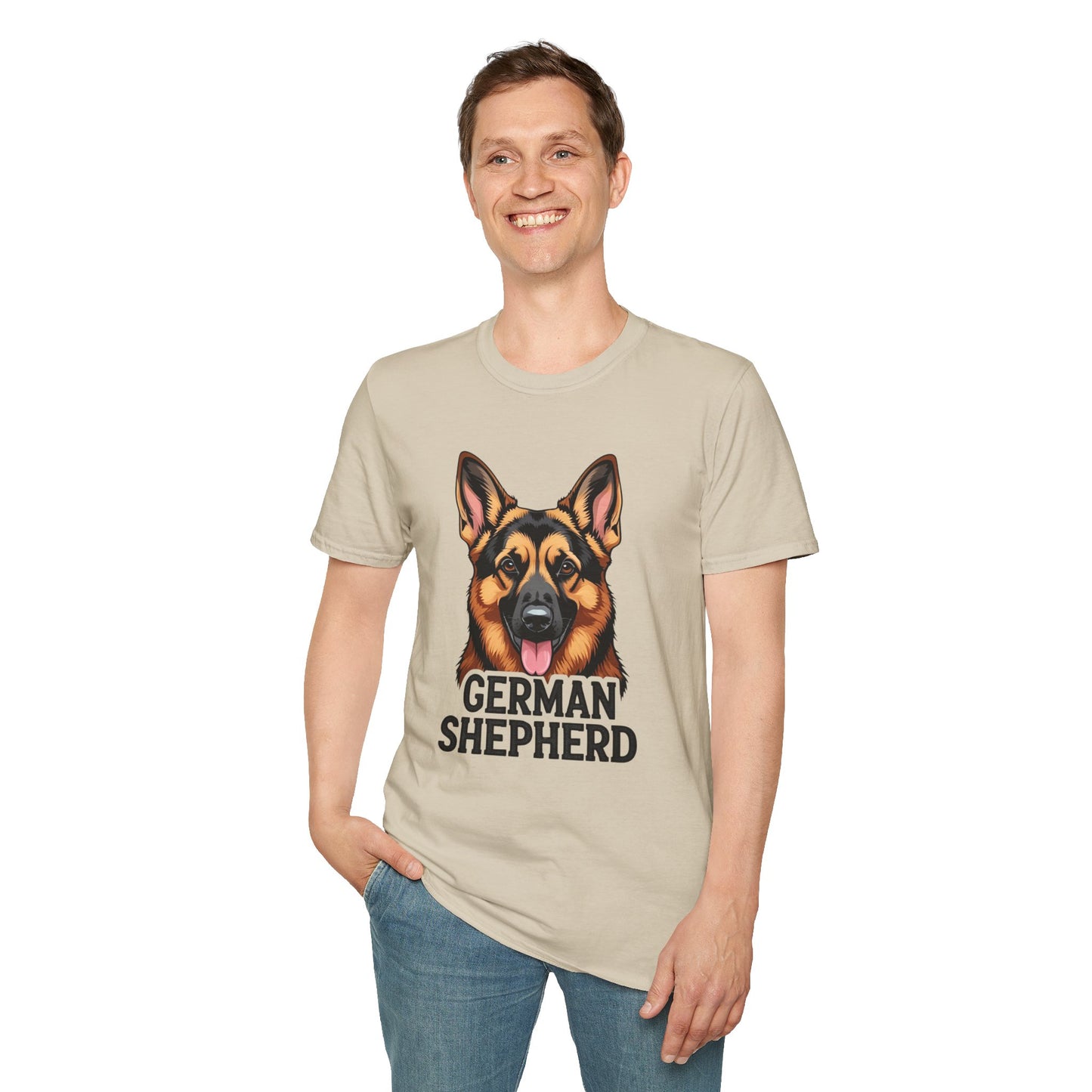 German Shepherd Unisex T-Shirt, Dog Lover Gift, Pet Parent Apparel, Cute Animal Shirt, Birthday Gift Idea, Casual Wear