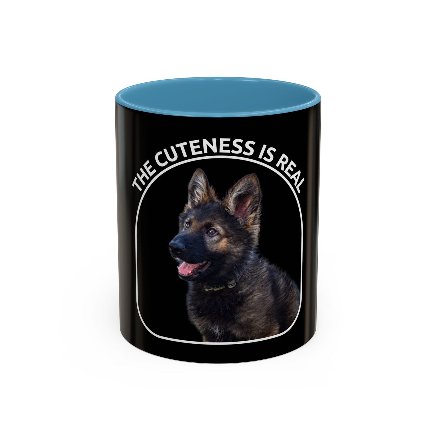 Accent Coffee Dog Lover Mug With a German Shepherd Puppy and Caption The Cuteness Is Real