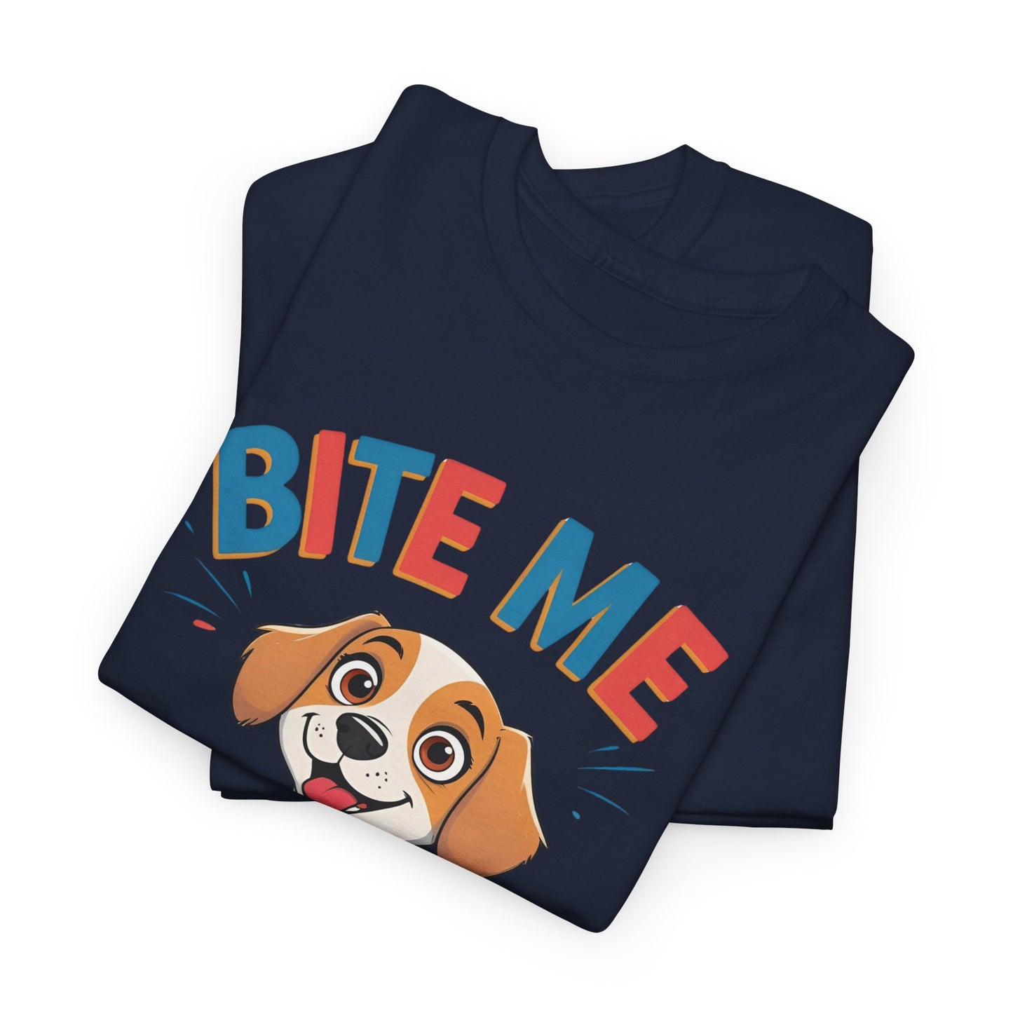 Playful Dog Lover Tee, Bite Me Unisex Cotton T-Shirt for Dog Trainers, Funny Gift for Dog Lovers, Cute Dog Apparel