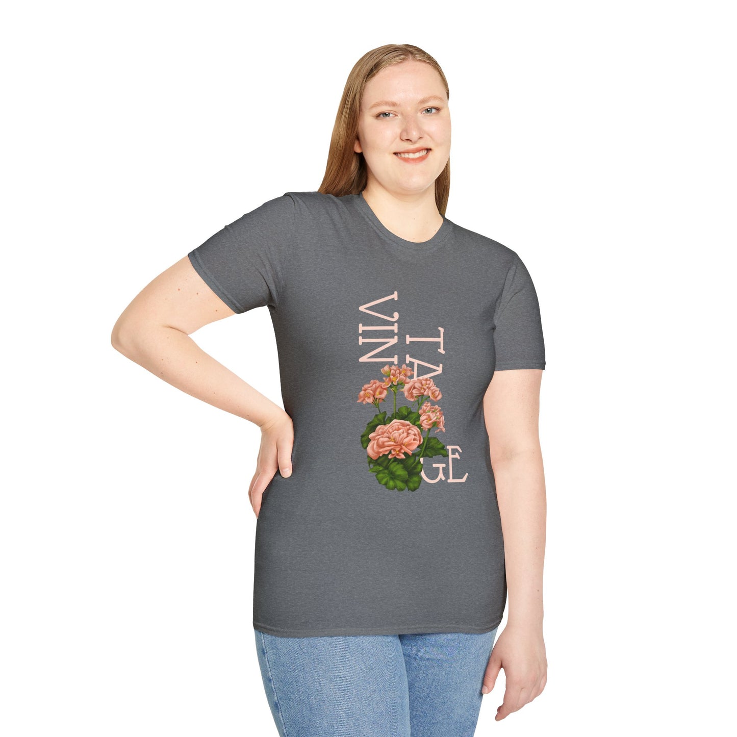 Vintage Floral Graphic Tee, Retro Flower Shirt, Unisex Casual T-Shirt, Gift for Plant Lovers, Summer Fashion