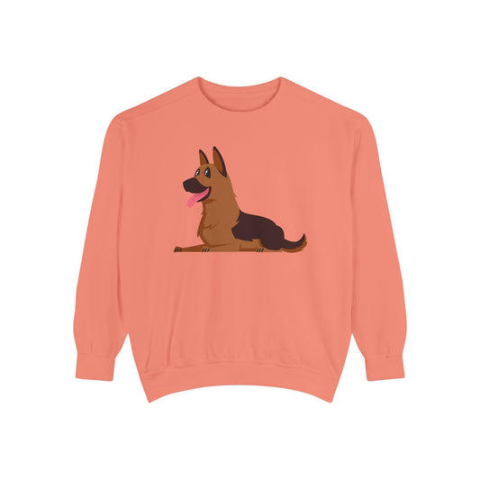 Unisex Dog Lover Hoodie With Graphic of a German Shepherd Leaving Tongue Out