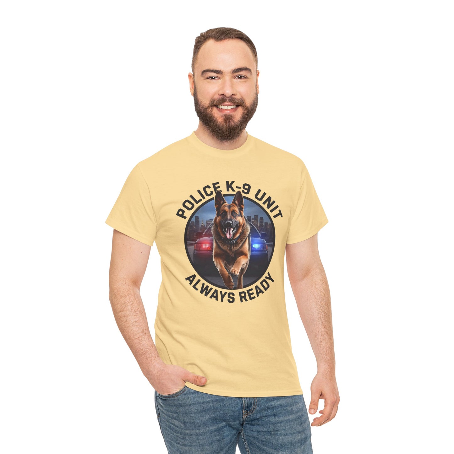 Police K-9 Unit Tee, Always Ready Graphic Tee, Dog Lover Gift, Police Support Shirt, Police Dog Merchandise