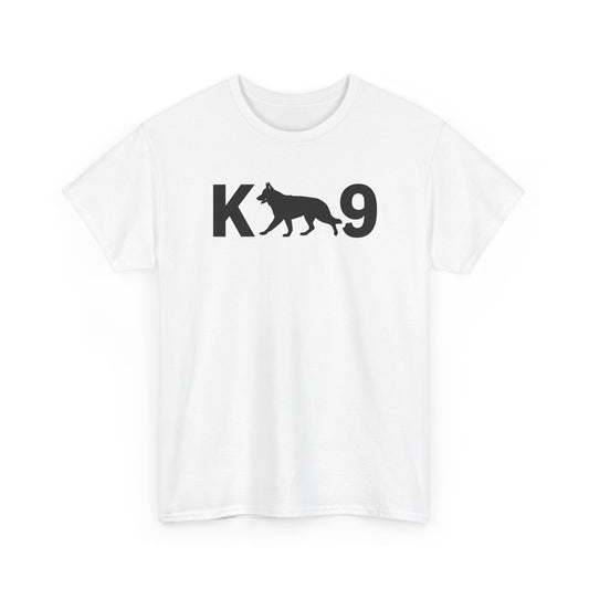 Black German Shepherd K9 Unisex Heavy Cotton Tee - Perfect for Dog Lovers, Pet Owners
