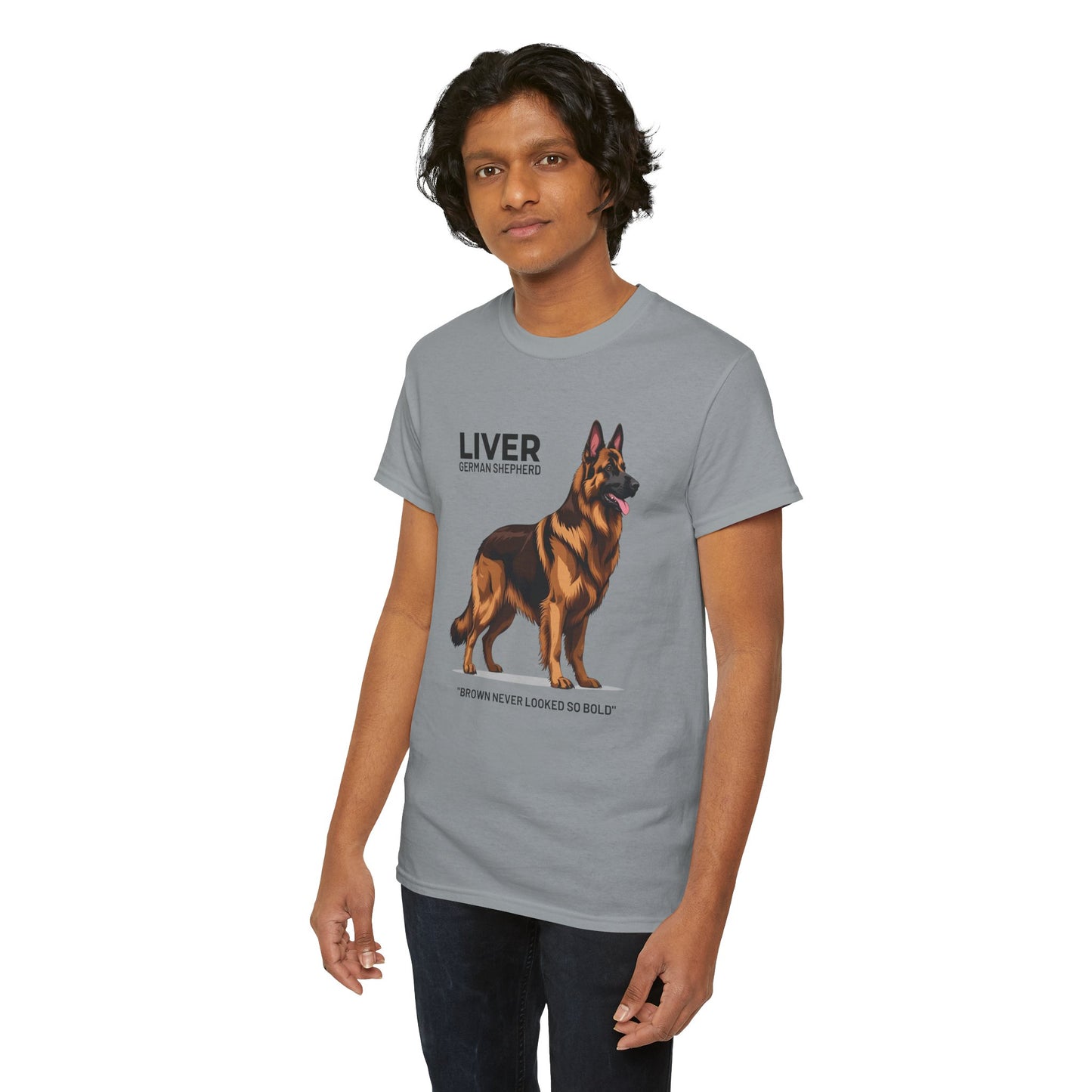 Liver German Shepherd Lover Tee - Brown Never Looked So Bold | Dog Owner Gift, Pet Parent Shirt, Animal Lover Apparel