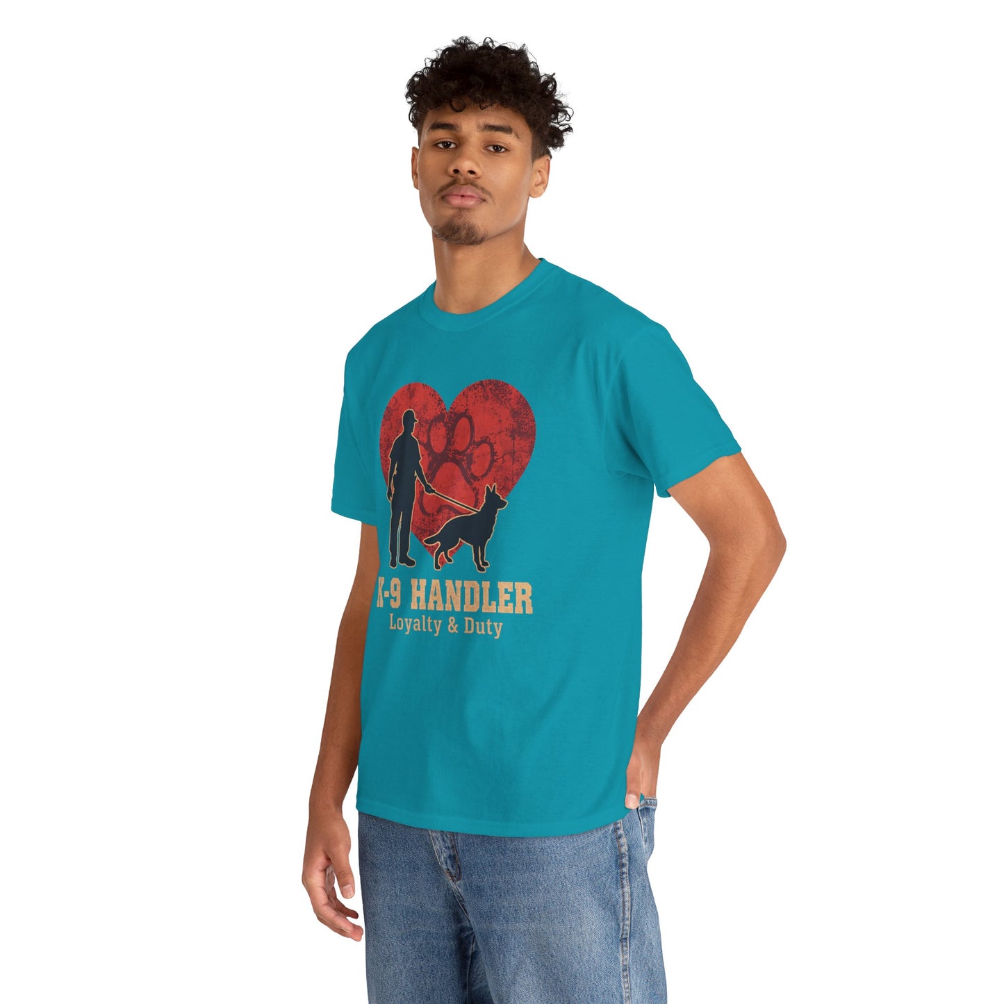 K-9 Handler Heart Tee - Loyalty & Duty, Dog Lover Gift, Pet Owner Apparel