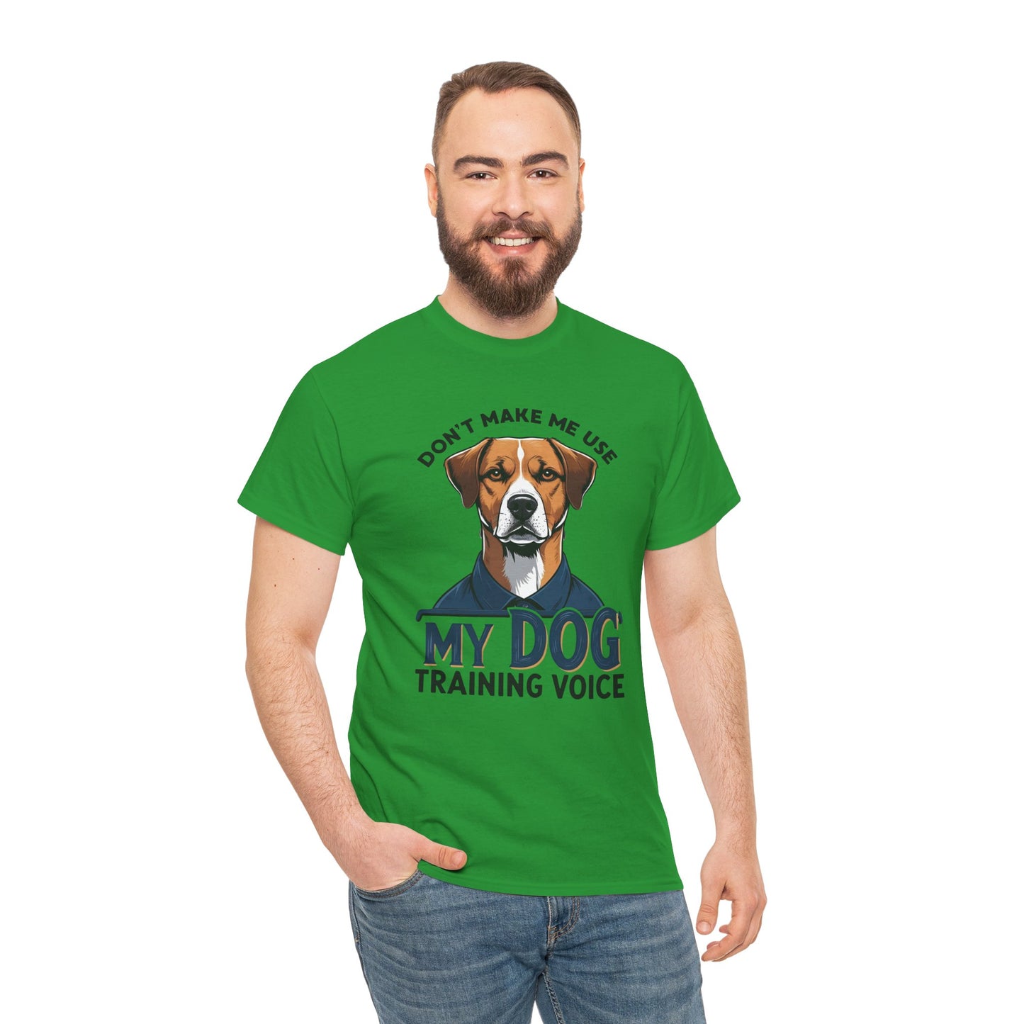 Dog Training T-Shirt - Don't Make Me Use My Dog Training Voice | Perfect Gift for Dog Owners, Casual Wear, Funny Dog Humor Shirt, Pet Training Apparel