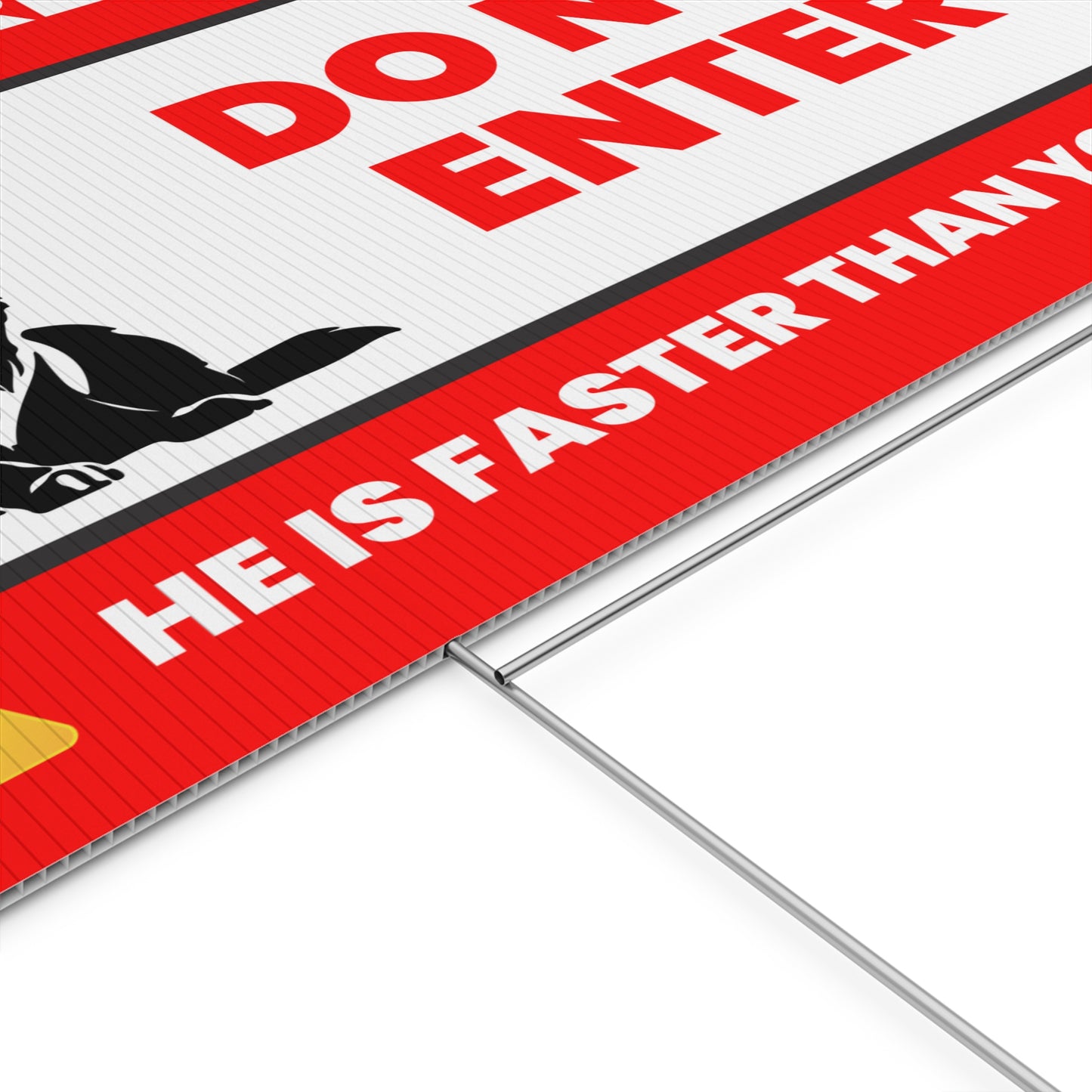Beware of GSD Plastic Yard Sign - Do Not Enter - Home Security