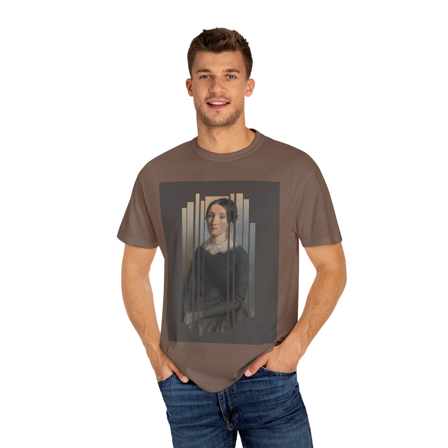 Vintage Aesthetic Art Tee, Unisex Garment-Dyed T-shirt with Artistic Design, Casual Wear, Gift for Art Lovers, Trendy Graphic Shirt
