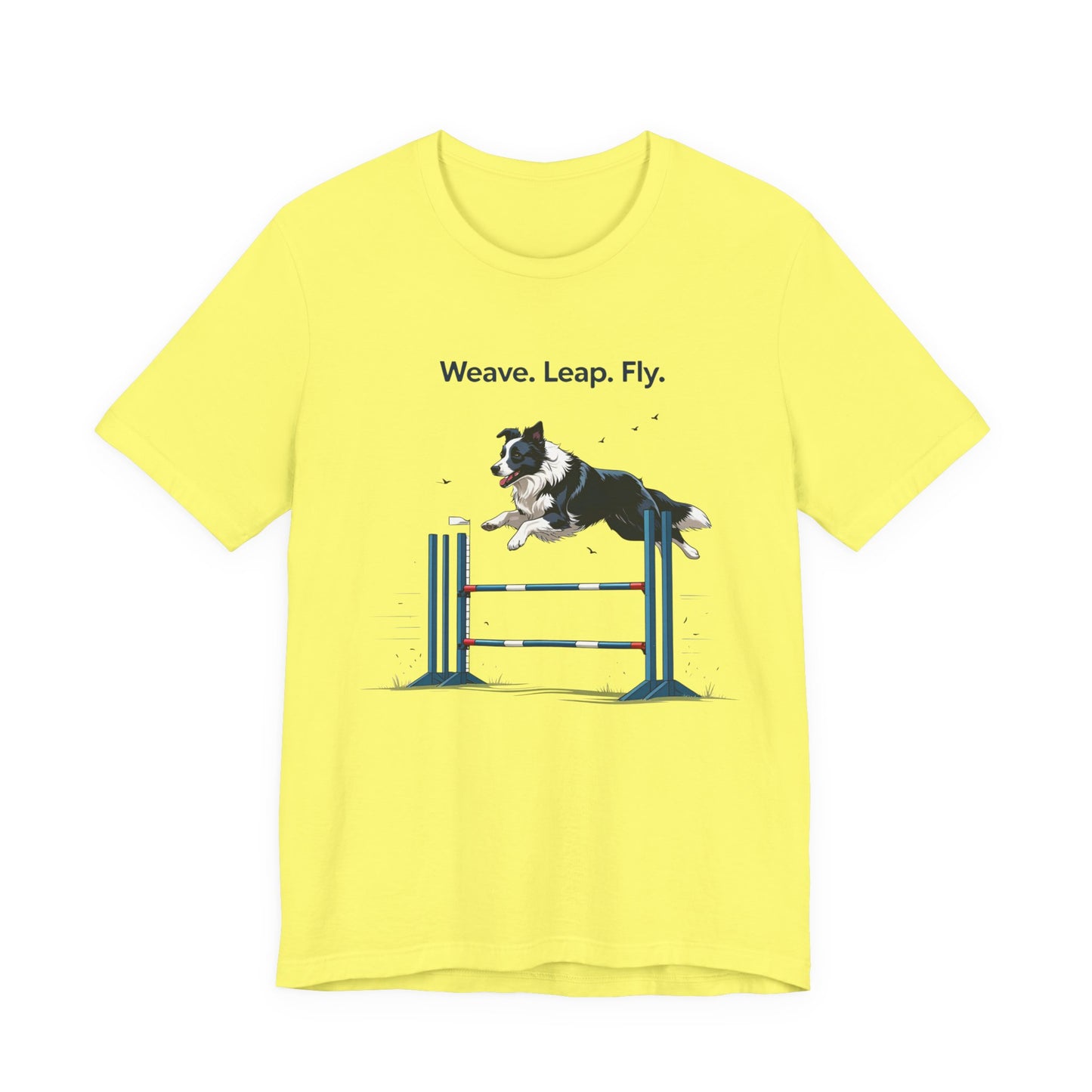 Dog Agility Spirit T-Shirt, Weave Leap Fly Tee, Gifts for Dog Lovers, Pet Enthusiasts, Animal Lovers T-Shirt, Casual Wear, Dog Show Gear