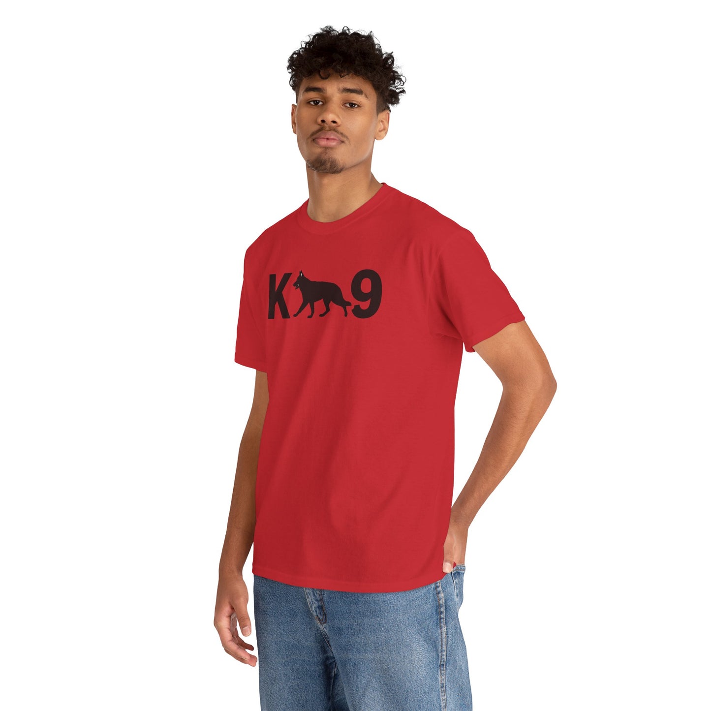 Black German Shepherd K9 Unisex Heavy Cotton Tee - Perfect for Dog Lovers, Pet Owners