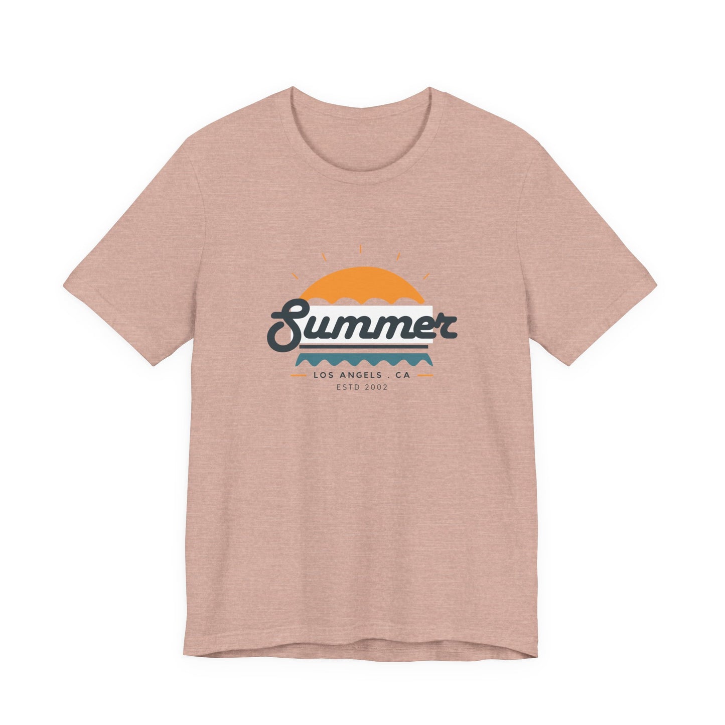 Summer Vibes Unisex Jersey Short Sleeve Tee, Beach Shirt, Casual Summer Wear, Gift for Friends, Coastal Adventure Top, LA Style Tee