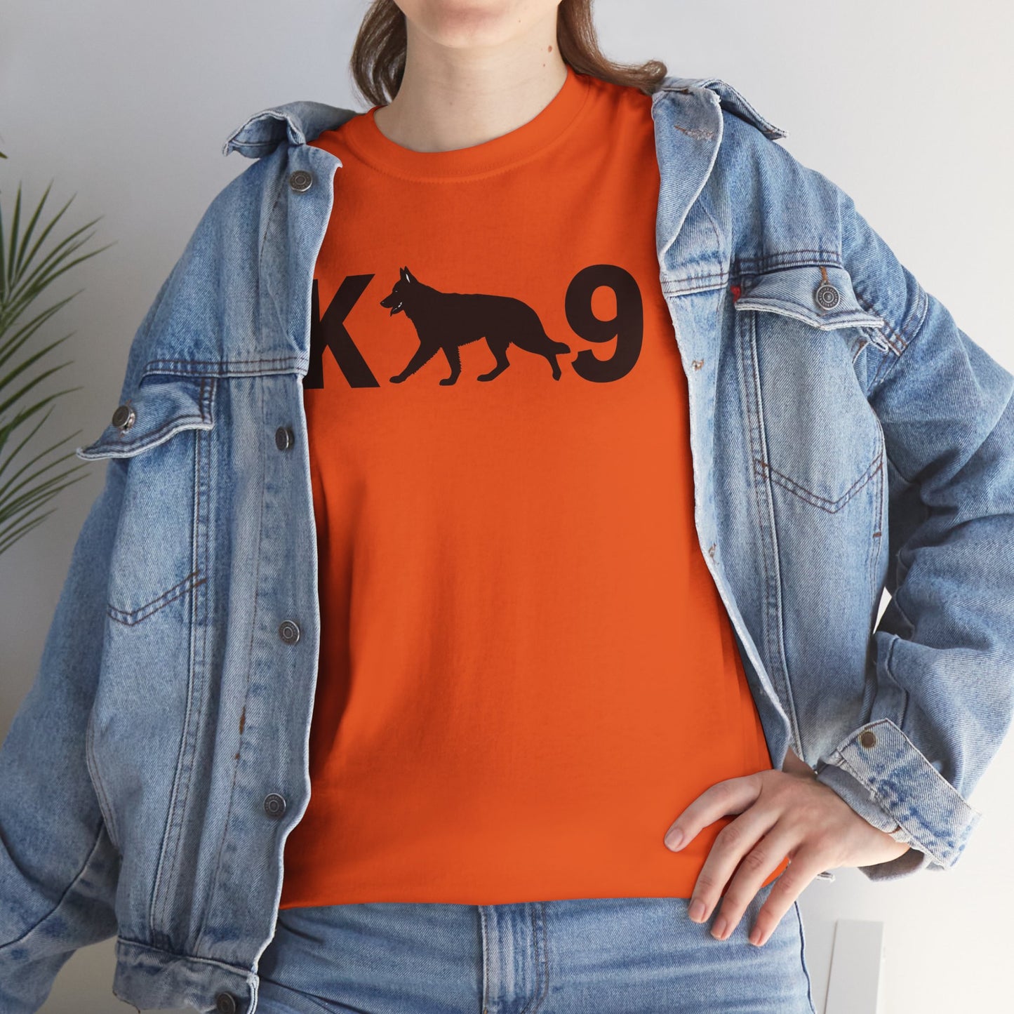 Black German Shepherd K9 Unisex Heavy Cotton Tee - Perfect for Dog Lovers, Pet Owners