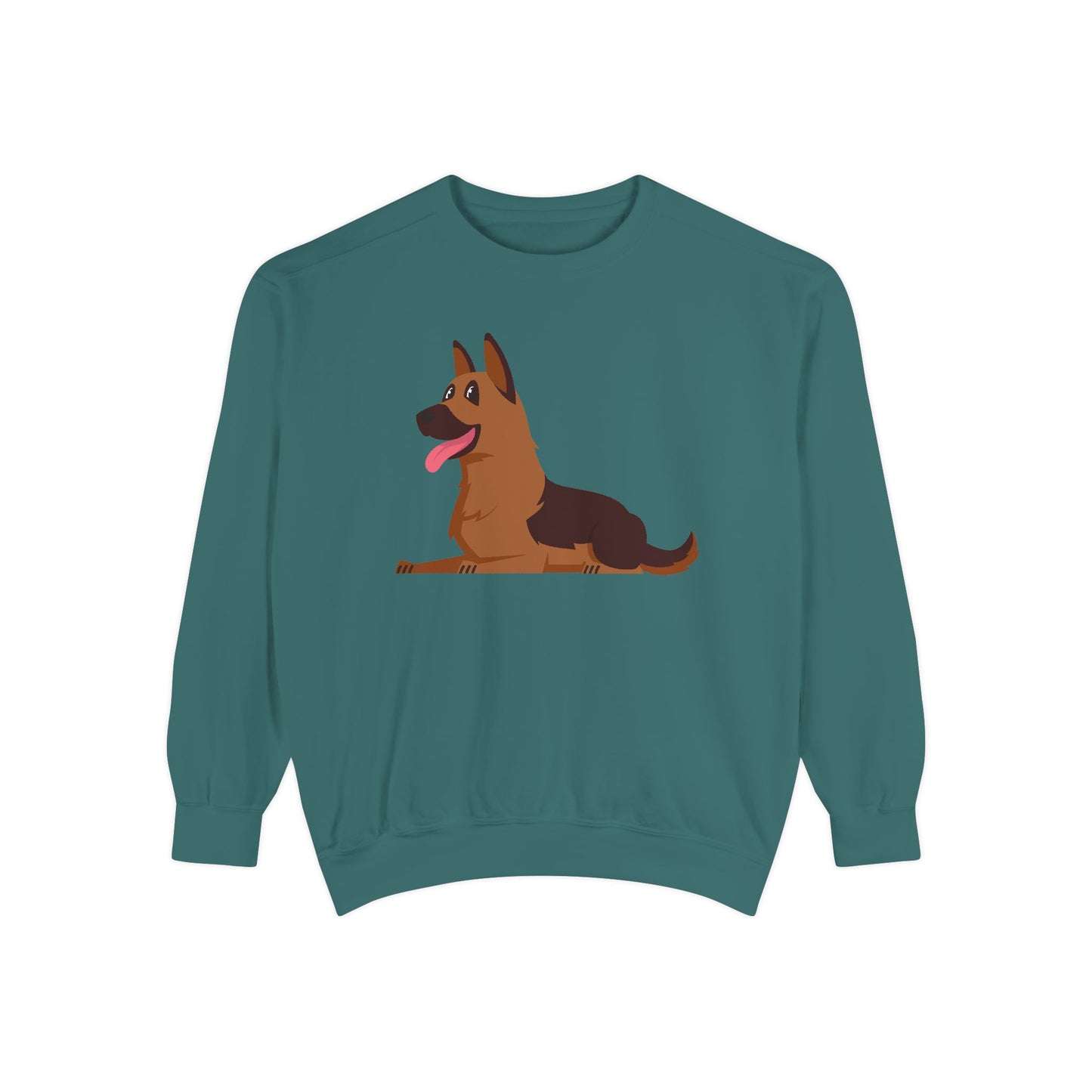 Unisex Dog Lover Hoodie With Graphic of a German Shepherd Leaving Tongue Out