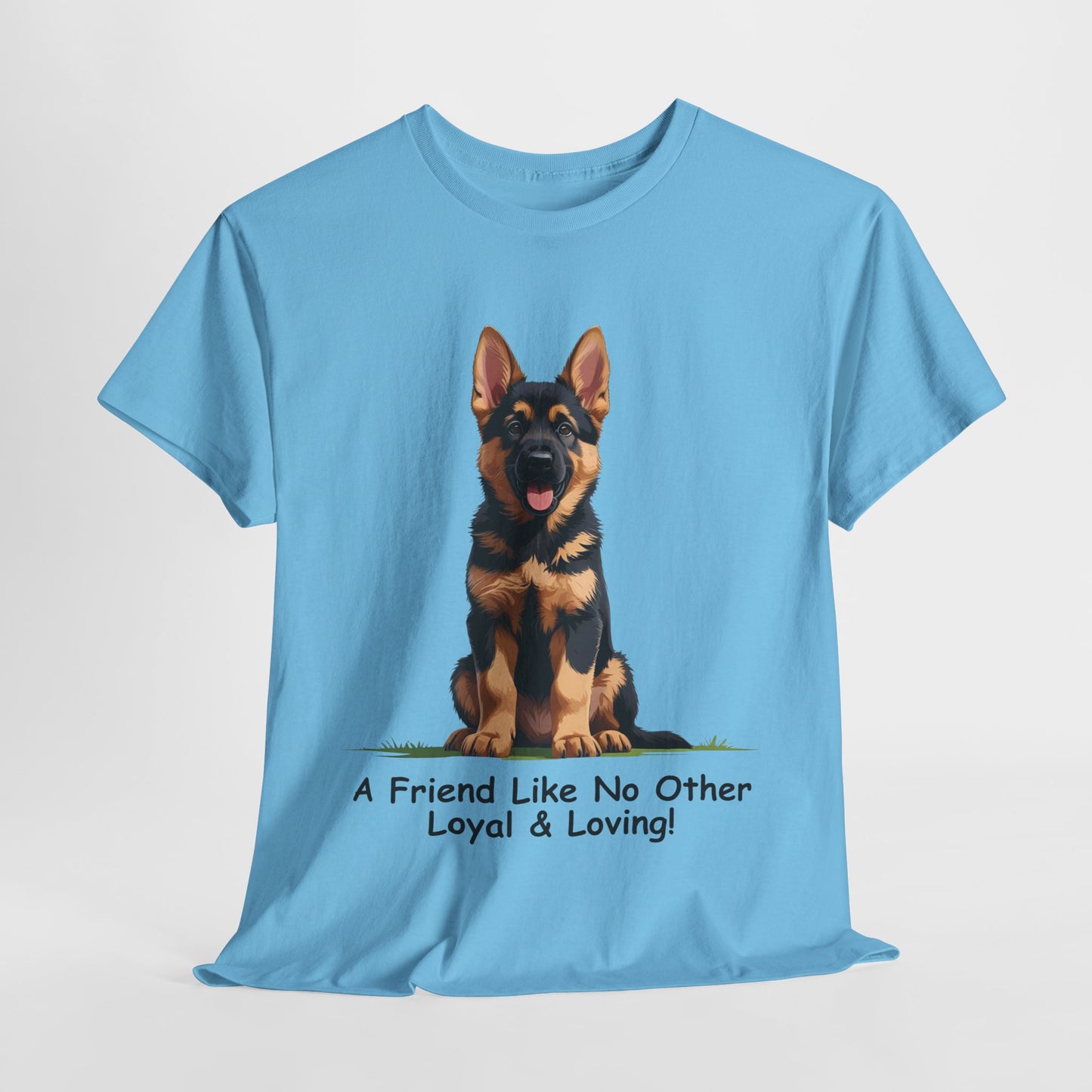 Adorable German Shepherd Puppy Lover Tee: A Friend Like No Other, Dog Owner Gift, Dog Mom Shirt, Gifts for Animal Lovers, Unisex Cotton T-shirt