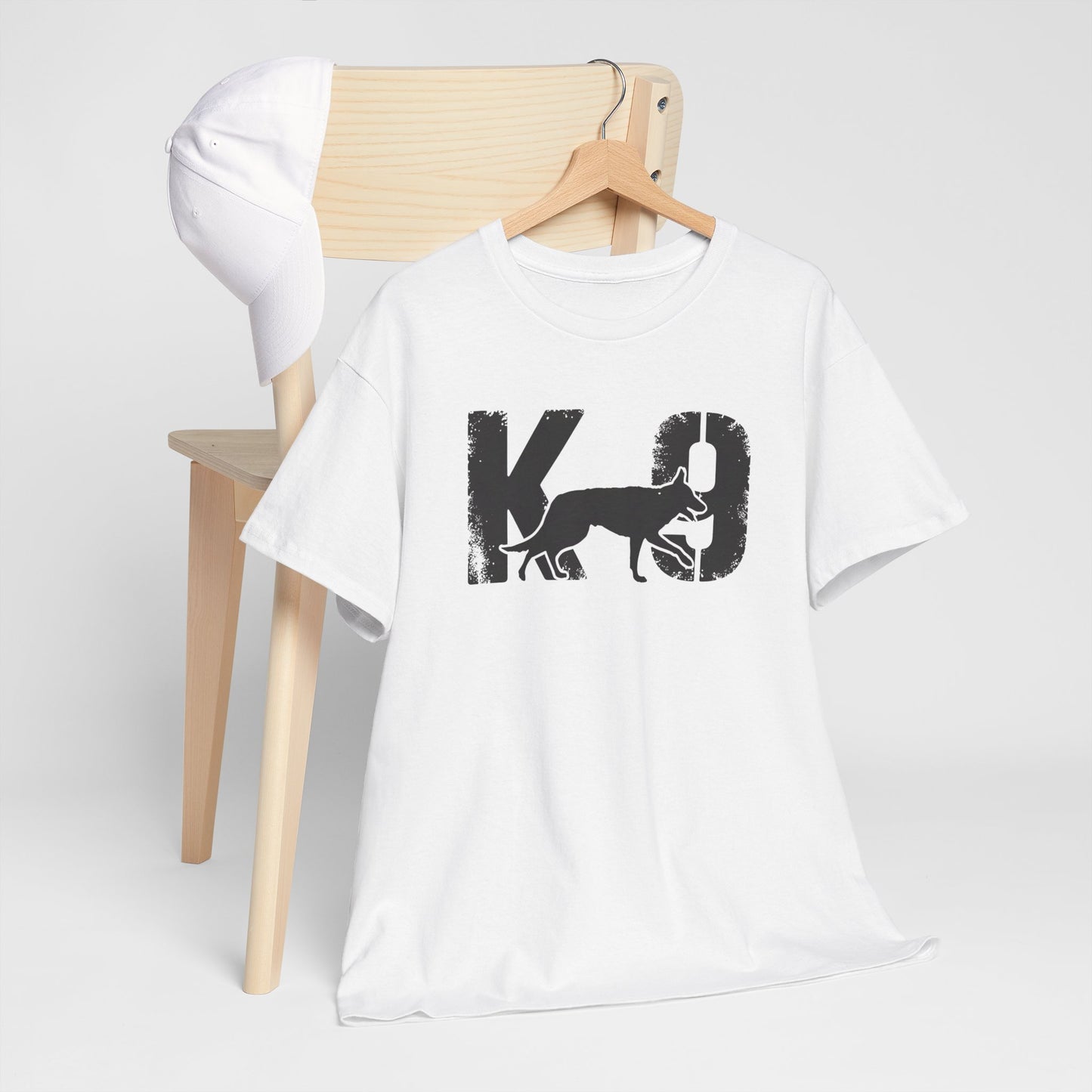 K-9 Dog Lover's Unisex Heavy Cotton Tee | T-Shirt for K-9 Handler | Dog Between K and 9 Design