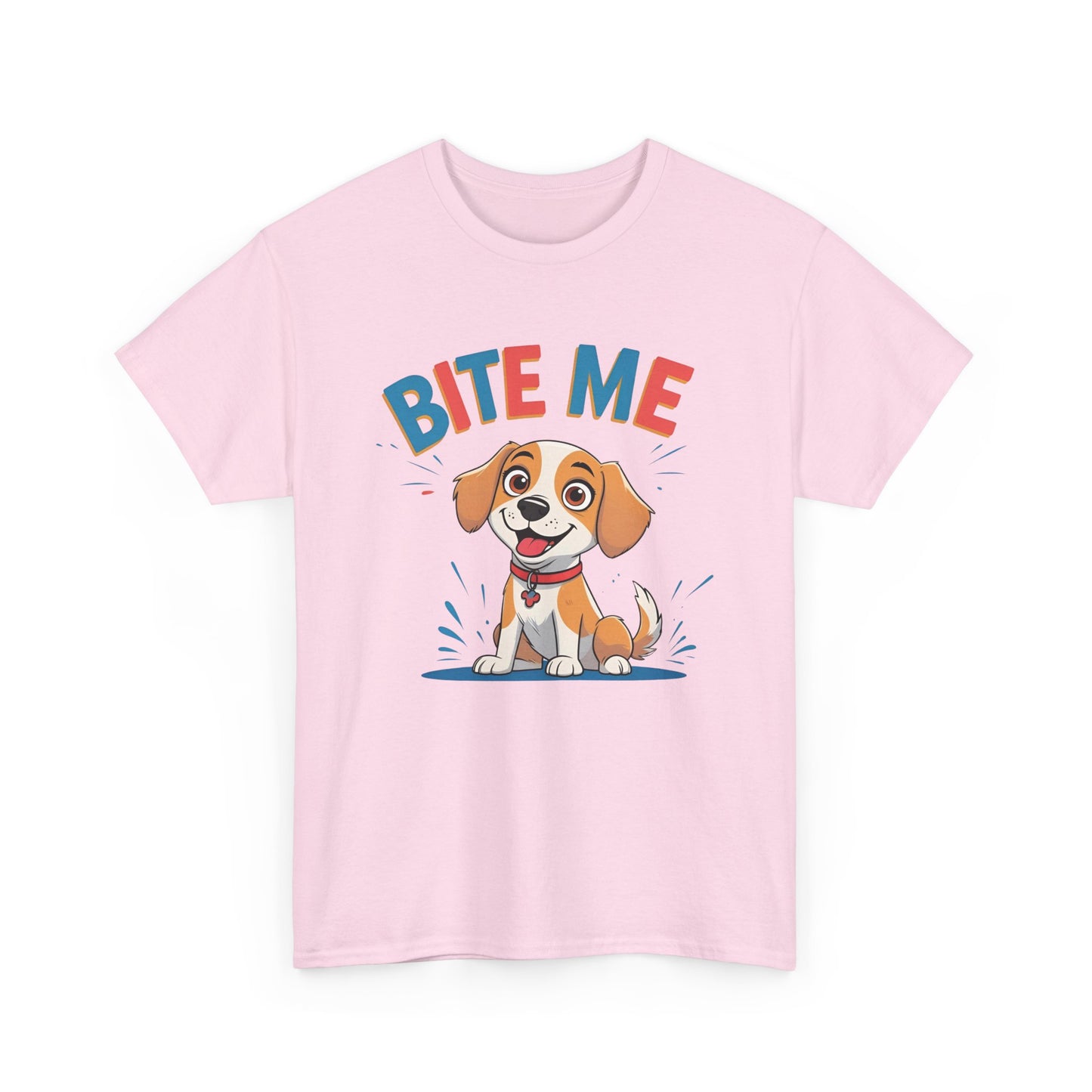 Playful Dog Lover Tee, Bite Me Unisex Cotton T-Shirt for Dog Trainers, Funny Gift for Dog Lovers, Cute Dog Apparel