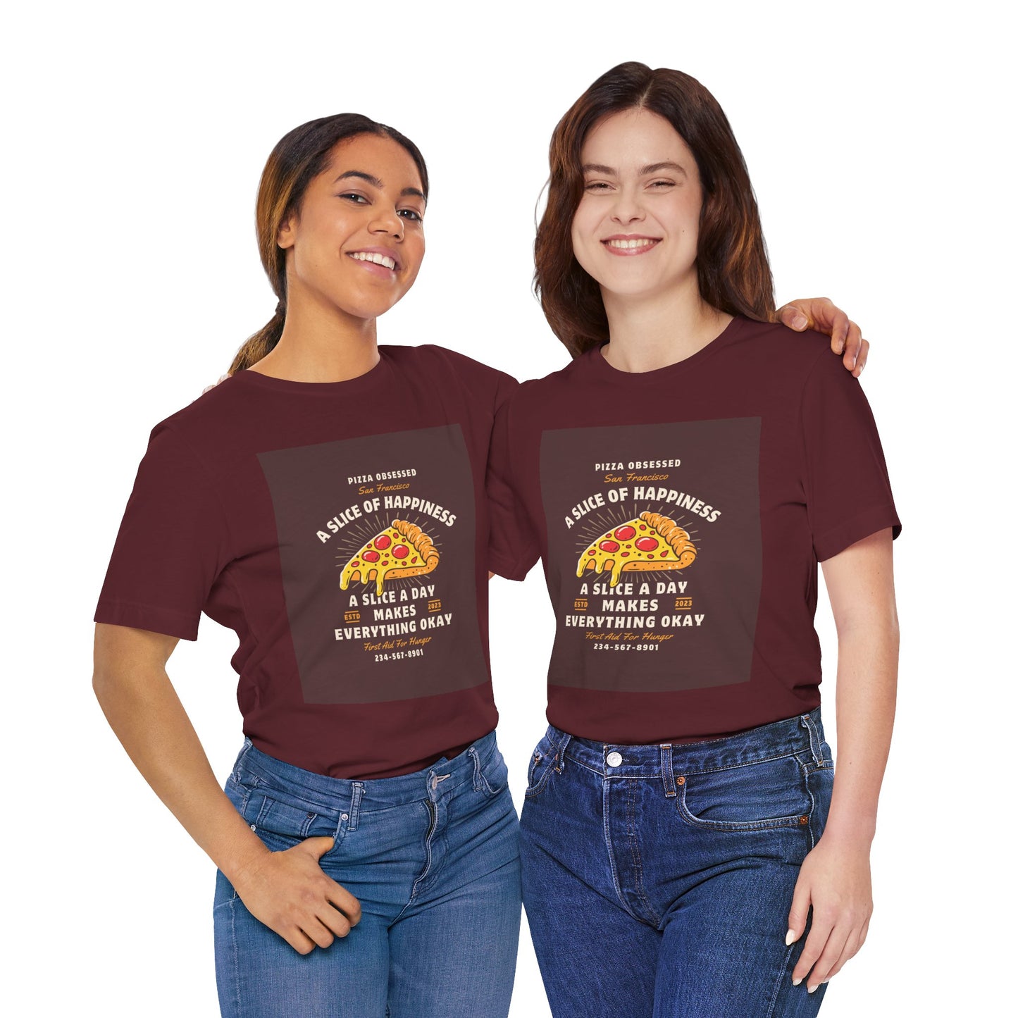 Pizza Lover's Happiness Tee, Fun Unisex T-Shirt, Casual Wear, Gift for Foodies, Pizza Party Attire, Comfortable Daily Shirt