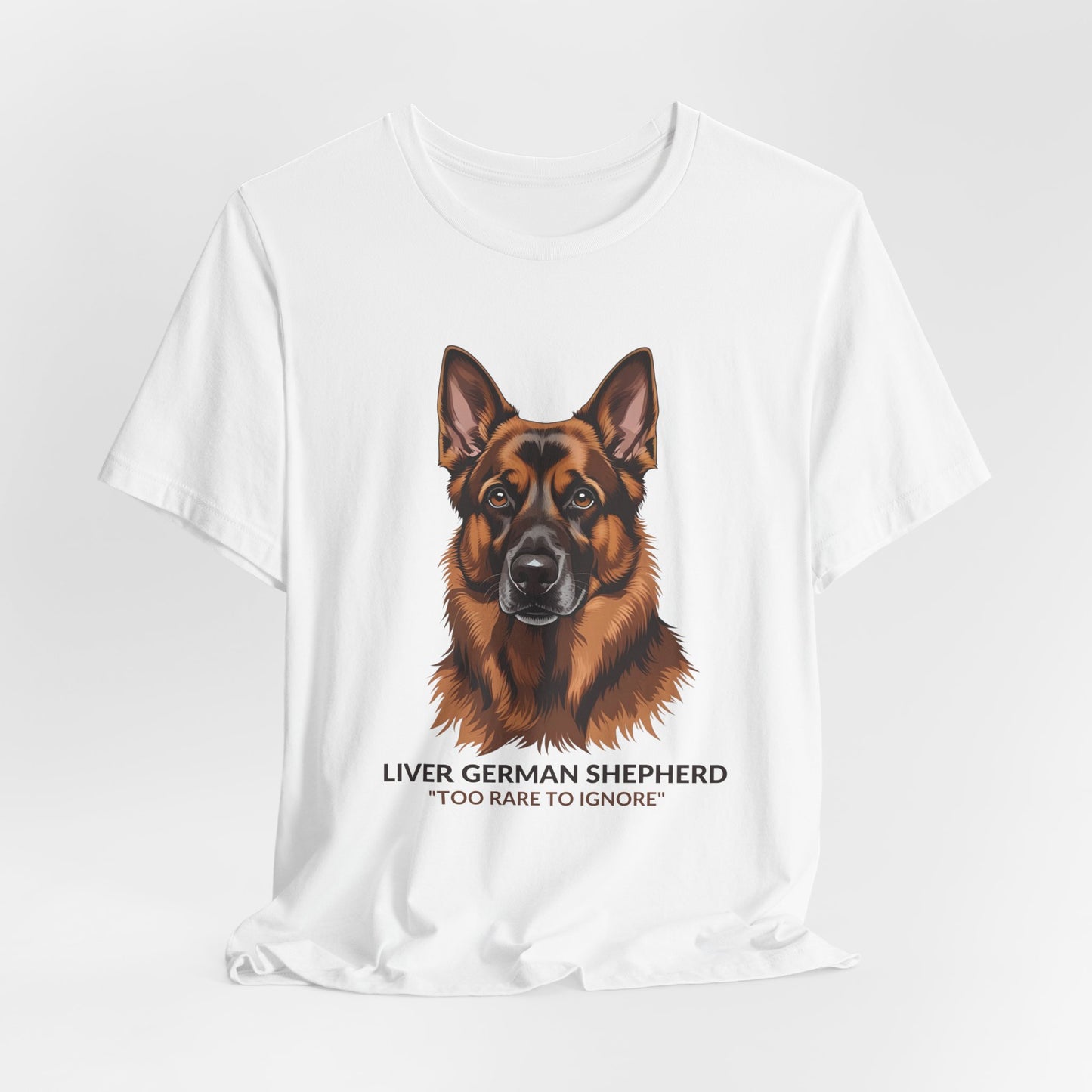 Liver German Shepherd Dog Lover Tee - To Rare To Ignore | Perfect Gift for Pet Owners, Animal Lover Merchandise, Casual Wear, Unique Dog Shirt