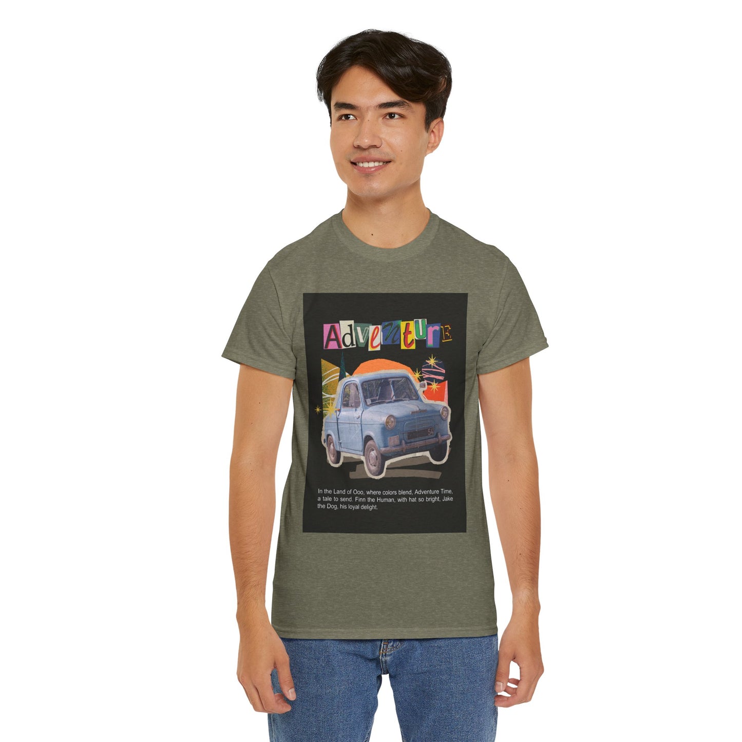 Adventure-Themed Unisex Cotton Tee, Retro Car Graphic Tee, Travel T-Shirt, Gift for Adventurers, Vintage Exploration Top
