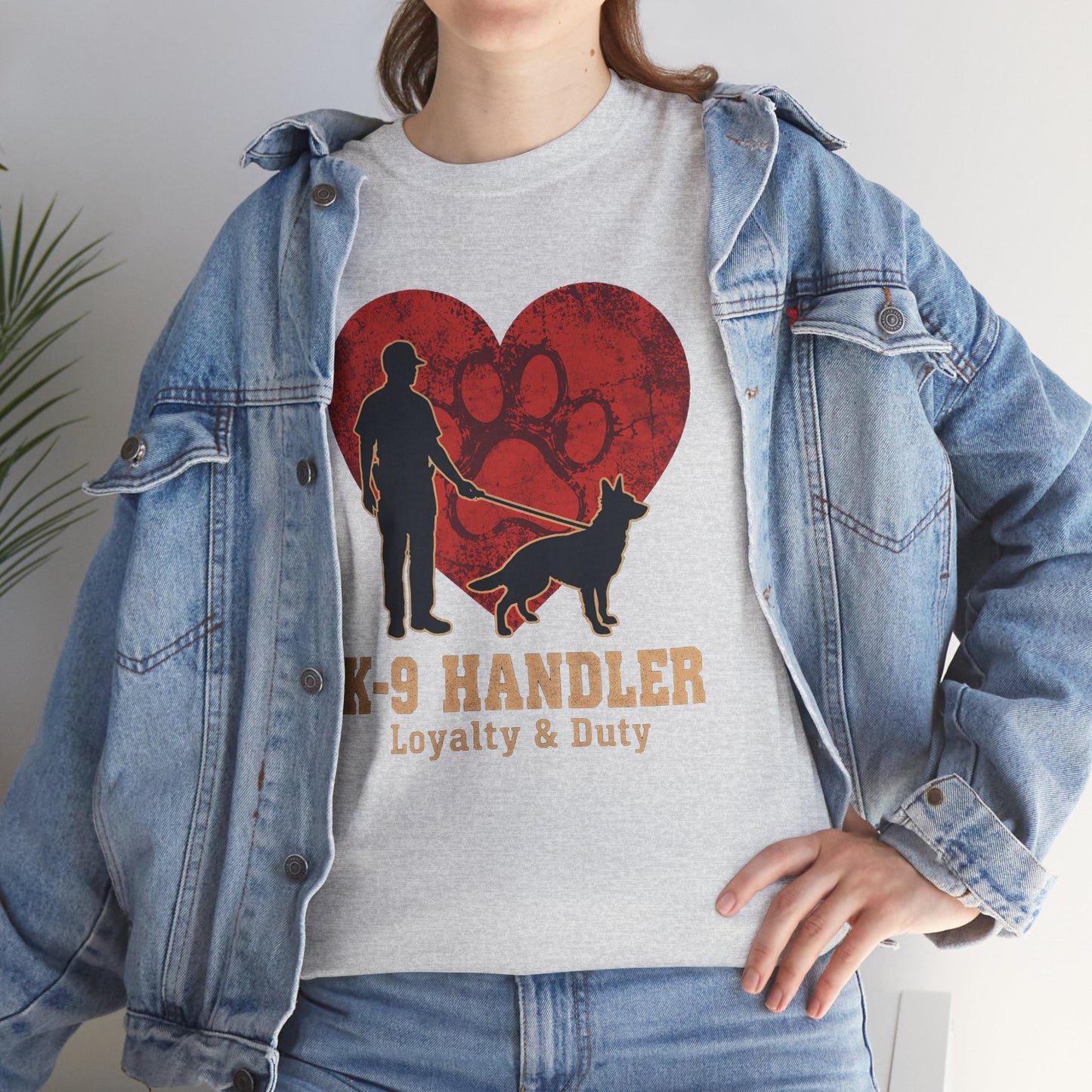K-9 Handler Heart Tee - Loyalty & Duty, Dog Lover Gift, Pet Owner Apparel
