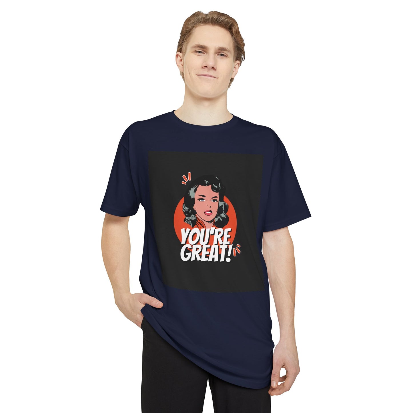 Unisex Long Body Urban Tee - "You're Great!" Graphic Tee, Casual Streetwear, Positive Affirmation Shirt, Gift for Friends, Everyday Style