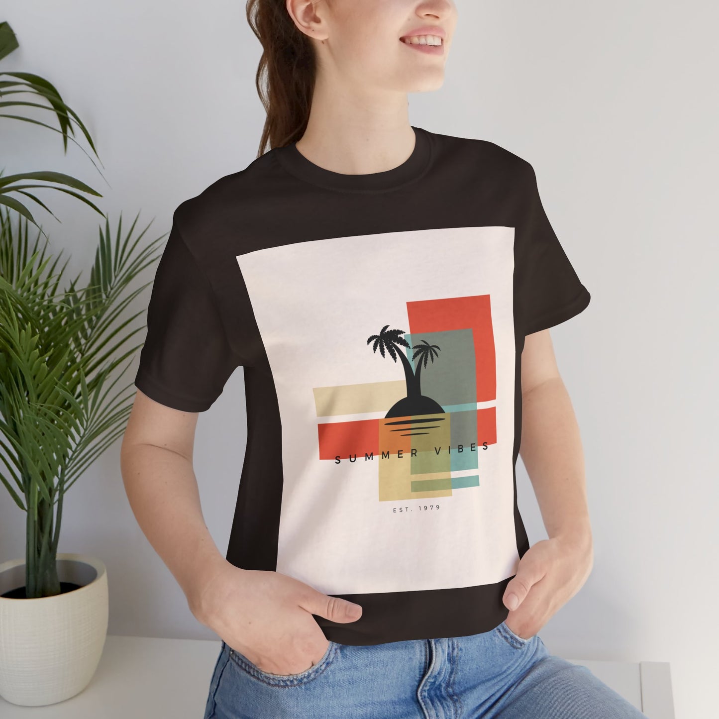 Tropical Sunset Tee, Summer Vibes Shirt, Vacation Outfit, Unisex Graphic Tee, Gift for Beach Lovers, Casual Wear