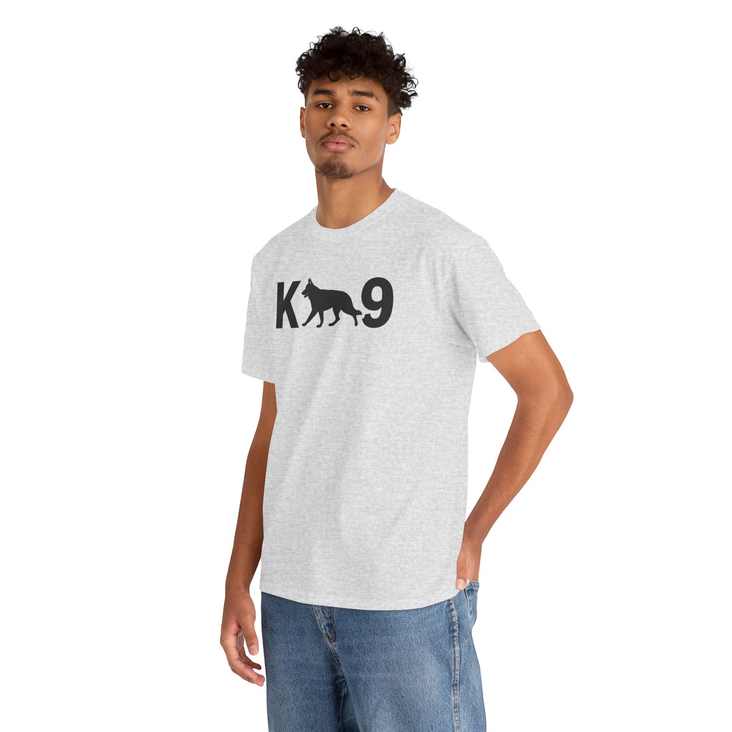 Black German Shepherd K9 Unisex Heavy Cotton Tee - Perfect for Dog Lovers, Pet Owners