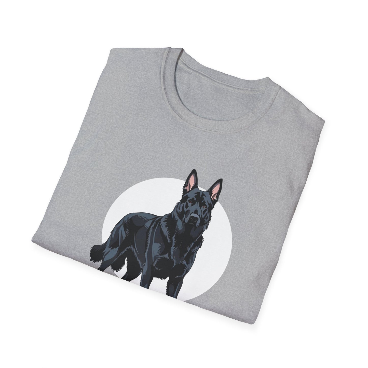 Strength & Loyalty German Shepherd Dog T-Shirt, Unisex Pet Lover Tee, Gifts for Dog Owners, Animal Lovers Apparel, Casual Everyday Wear, Black Dog Shirt