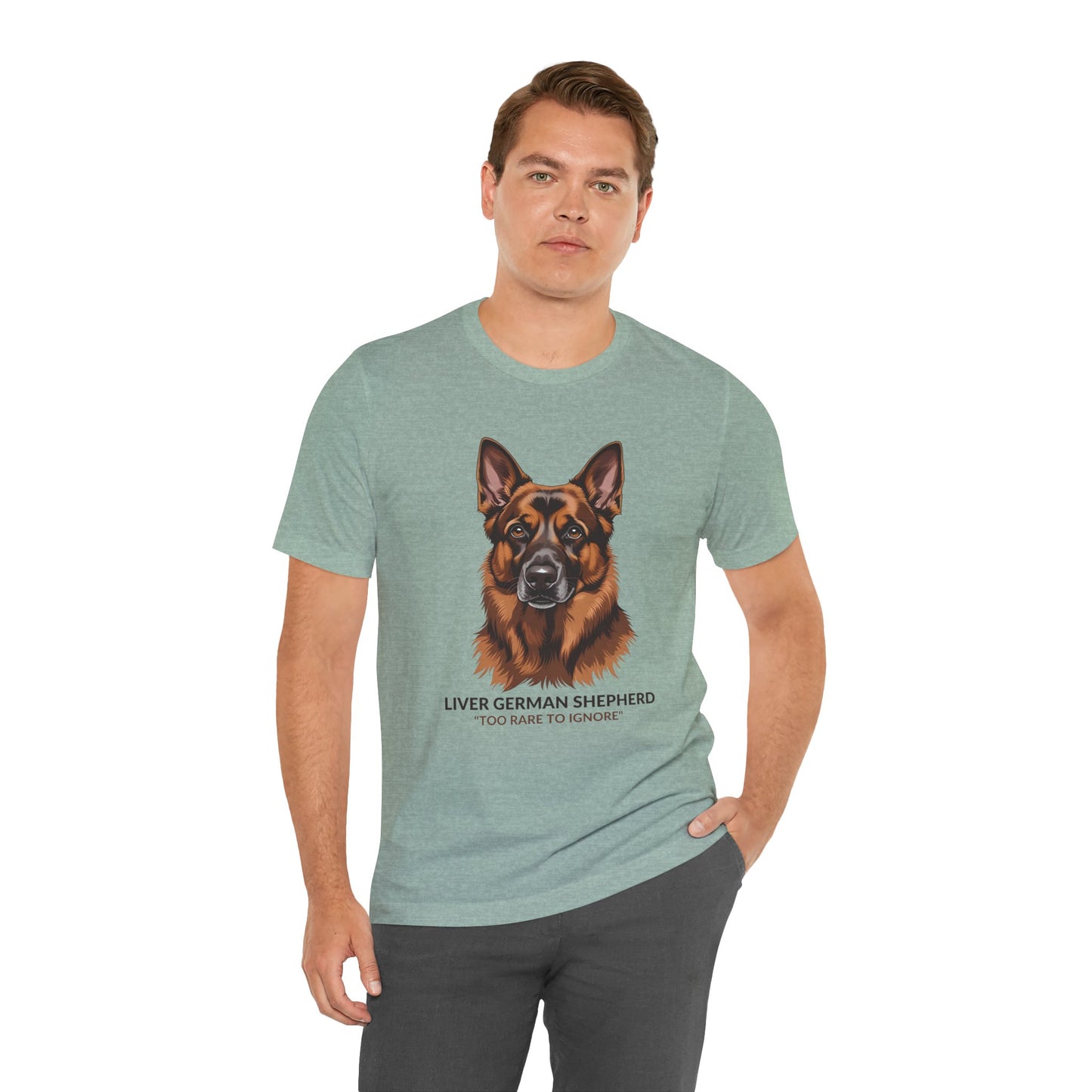 Liver German Shepherd Dog Lover Tee - To Rare To Ignore | Perfect Gift for Pet Owners, Animal Lover Merchandise, Casual Wear, Unique Dog Shirt