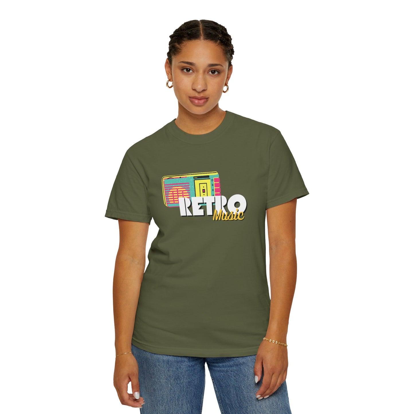 Retro Music T-Shirt, Vintage Style Tee, Unisex Garment-Dyed Shirt, Perfect for Music Lovers, Great for Festivals and Gifts