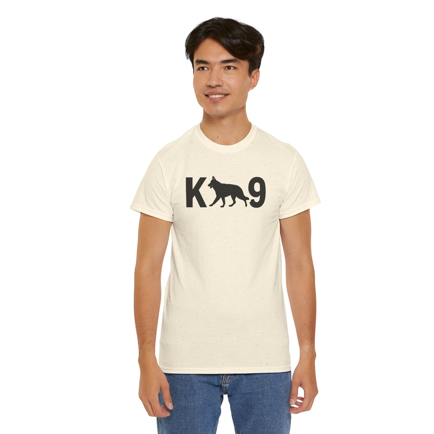 Black German Shepherd K9 Unisex Heavy Cotton Tee - Perfect for Dog Lovers, Pet Owners