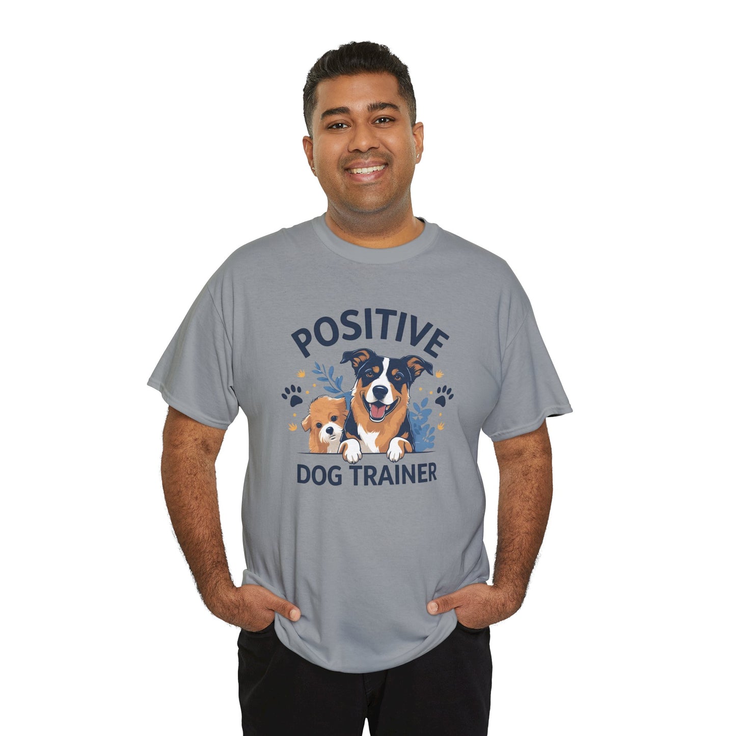 Positive Dog Trainer Tee, Dog Lover Gift, Unisex Cotton T-Shirt, Pet Training Apparel, Animal Care, Casual Dog Shirt