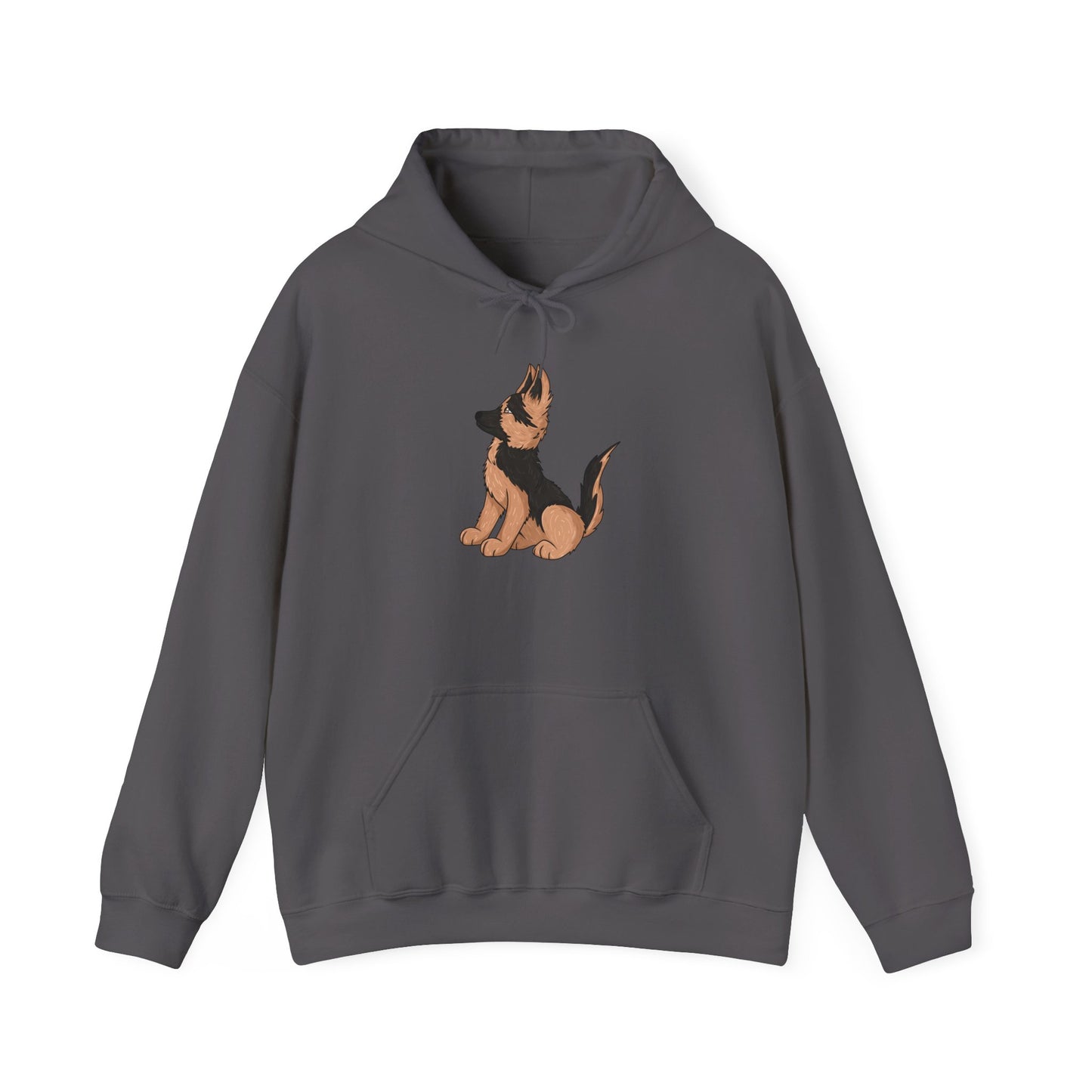 Unisex Dog Lover Hoodie With a Graphic of Cute German Shepherd Puppy Looking Upward