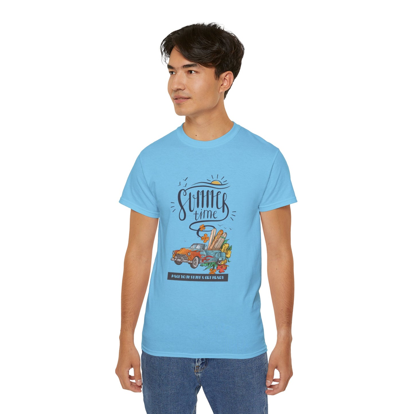Summer Times Vintage Graphic Tee, Casual Summer Shirt, Beach Day Outfit, Gift for Travel Lovers, Unisex Cotton T-Shirt