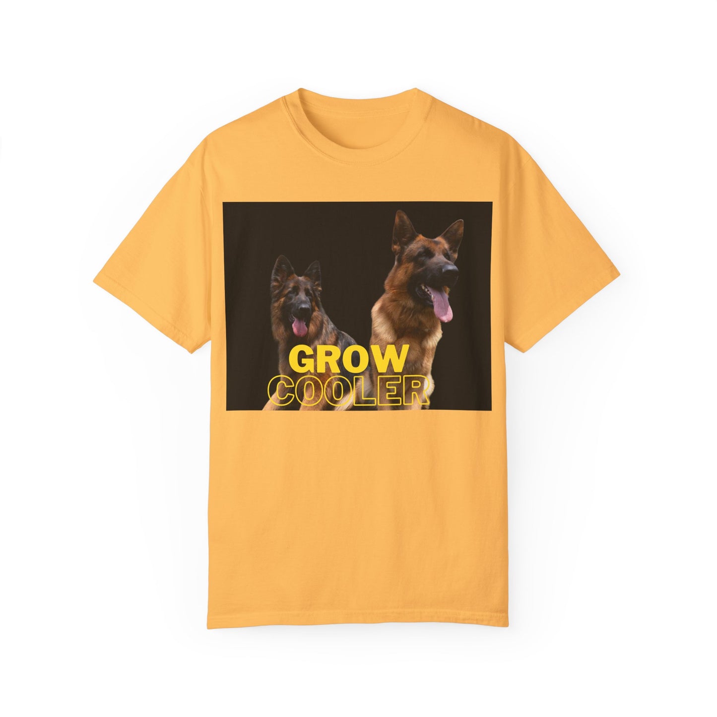Unisex Dog Lover T-Shirt With Two German Shepherds and Caption Grow Cooler