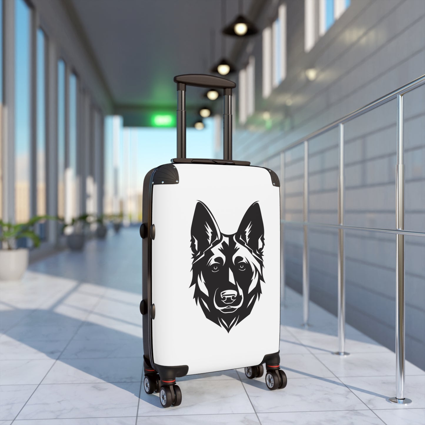 Stylish Dog-Lover Suitcase with German Shepherd Design - Ideal for Travel and Pet Owners