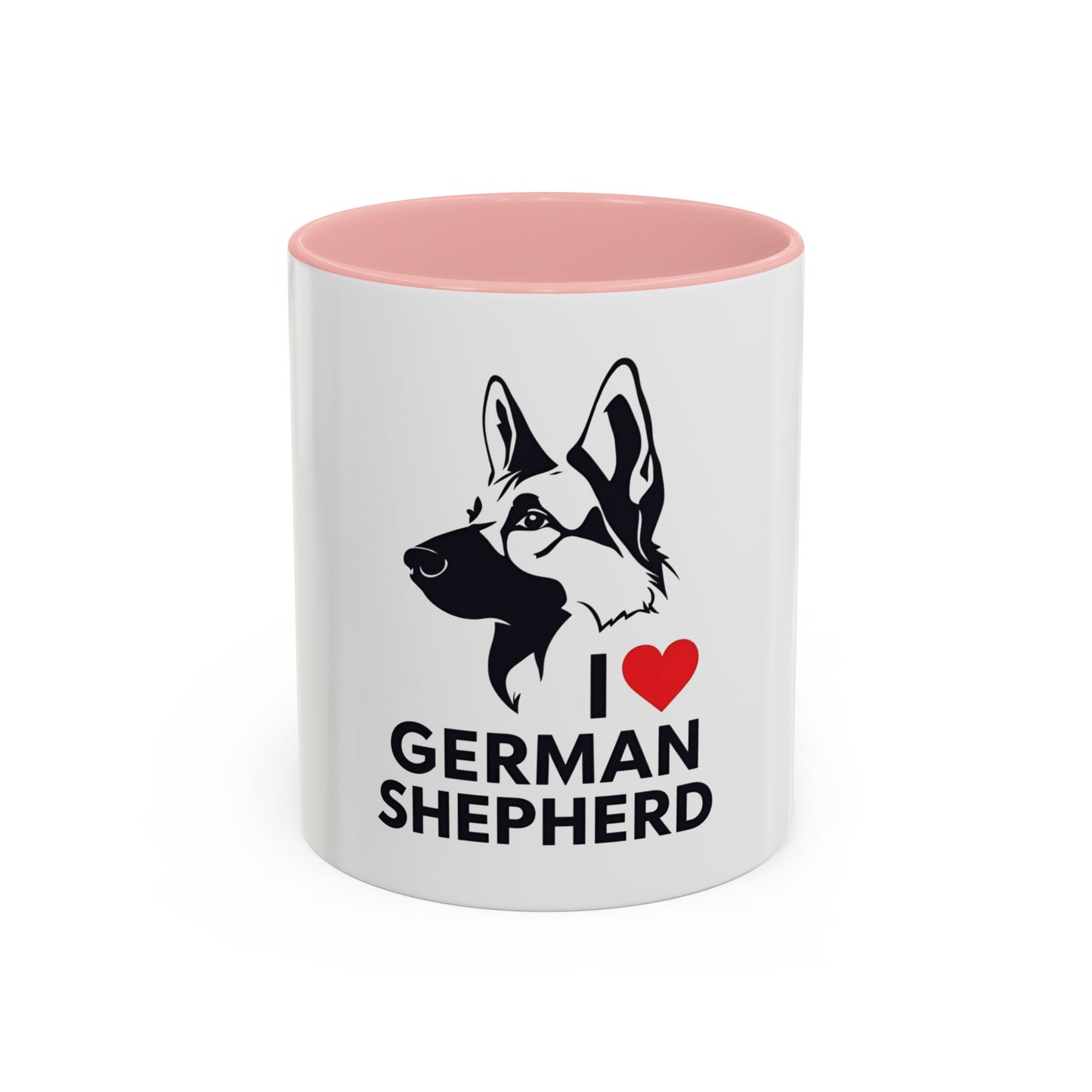 I Love German Shepherd Accent Coffee Mug - Perfect Gift for Dog Lovers, Pet Enthusiasts, Birthday, Home Decor