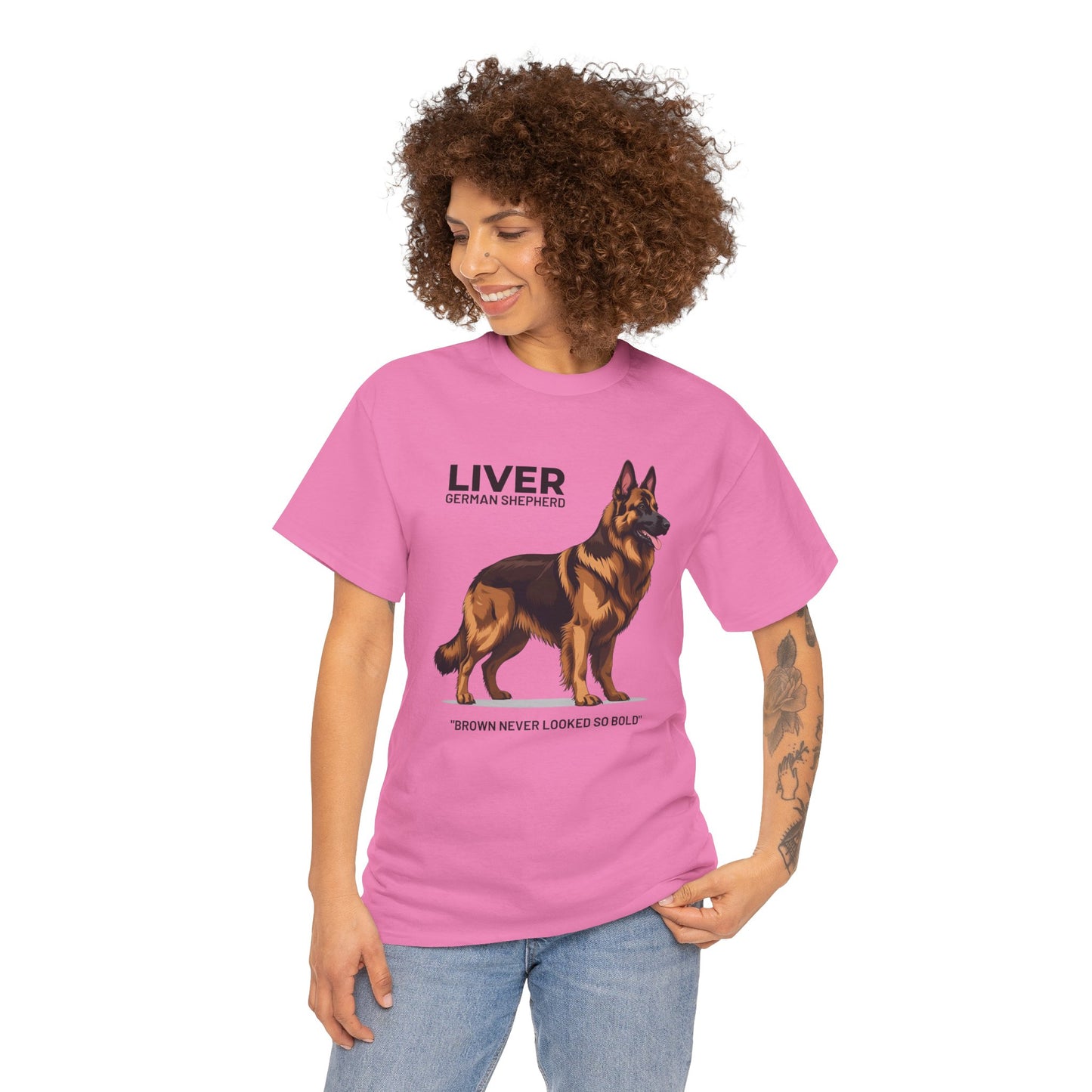 Liver German Shepherd Lover Tee - Brown Never Looked So Bold | Dog Owner Gift, Pet Parent Shirt, Animal Lover Apparel