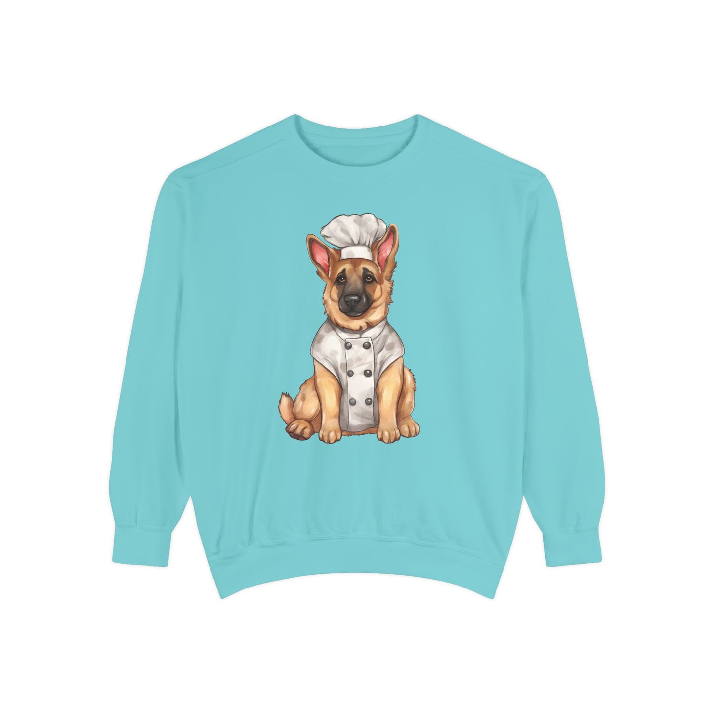 Chef German Shepherd Unisex Garment-Dyed Sweatshirt - Cute Dog Lover Gift