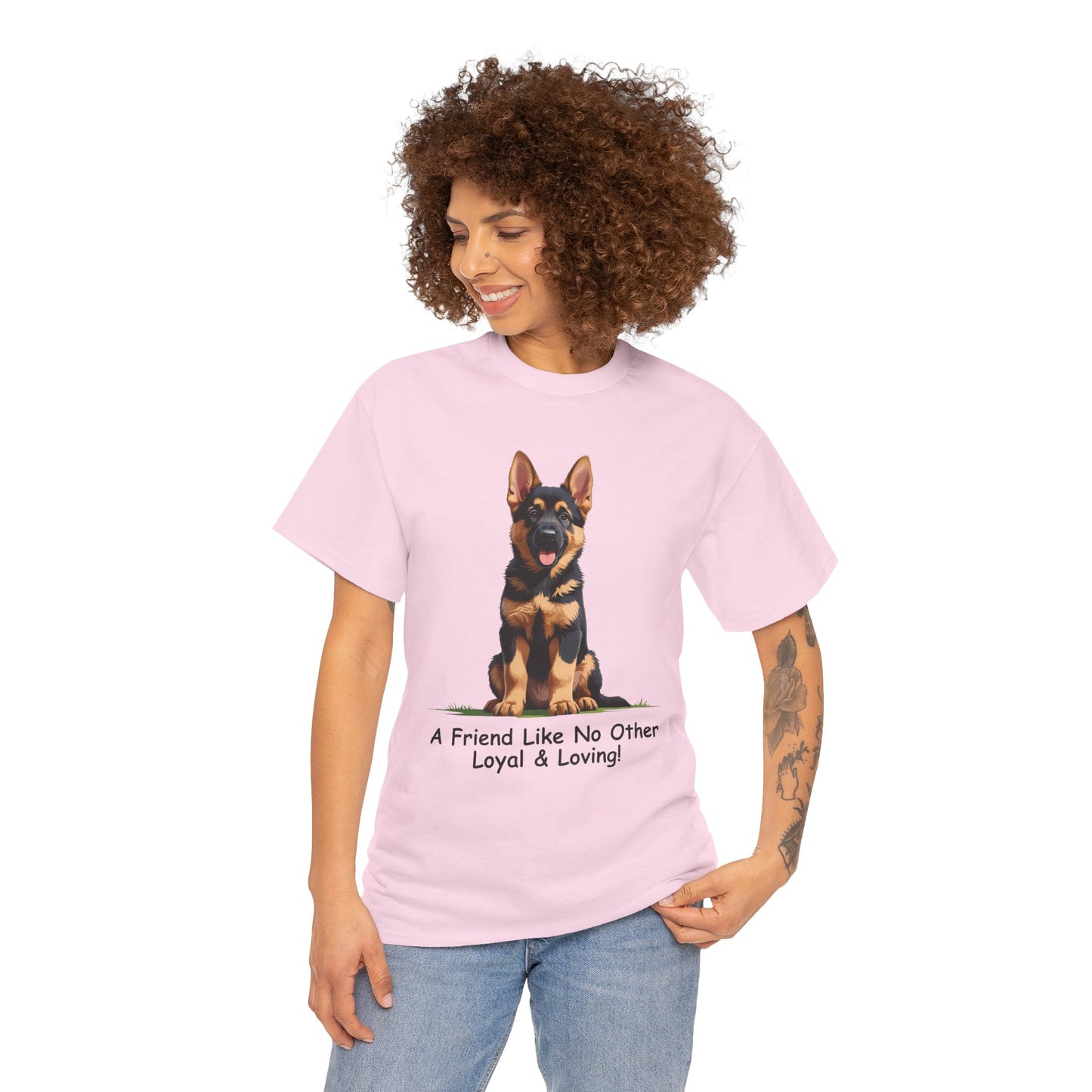 Adorable German Shepherd Puppy Lover Tee: A Friend Like No Other, Dog Owner Gift, Dog Mom Shirt, Gifts for Animal Lovers, Unisex Cotton T-shirt