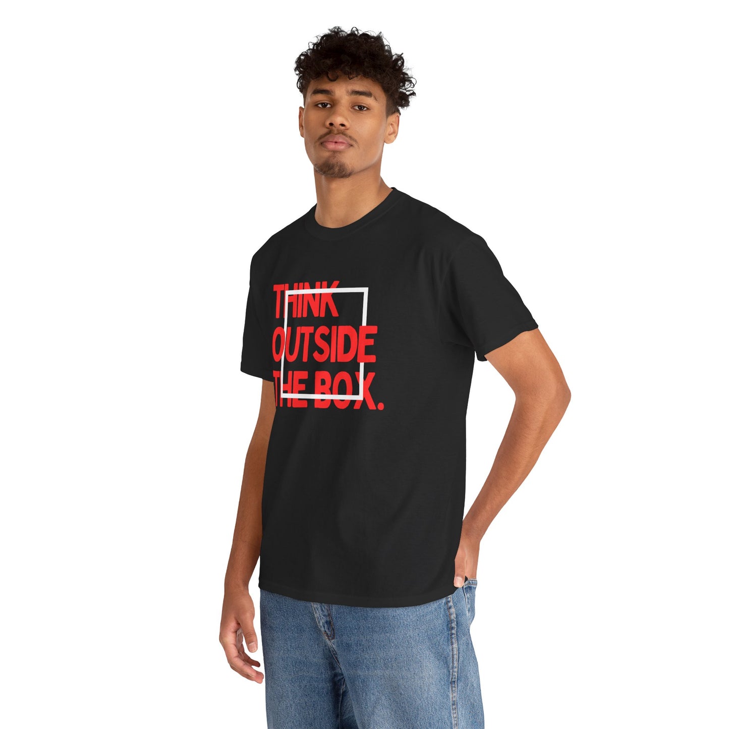 Creative Thinking Unisex Cotton Tee - Thin Out of Box, Inspirational Shirt, Motivational Gifts, Trendy Top for All Occasions, Perfect for Dreamers