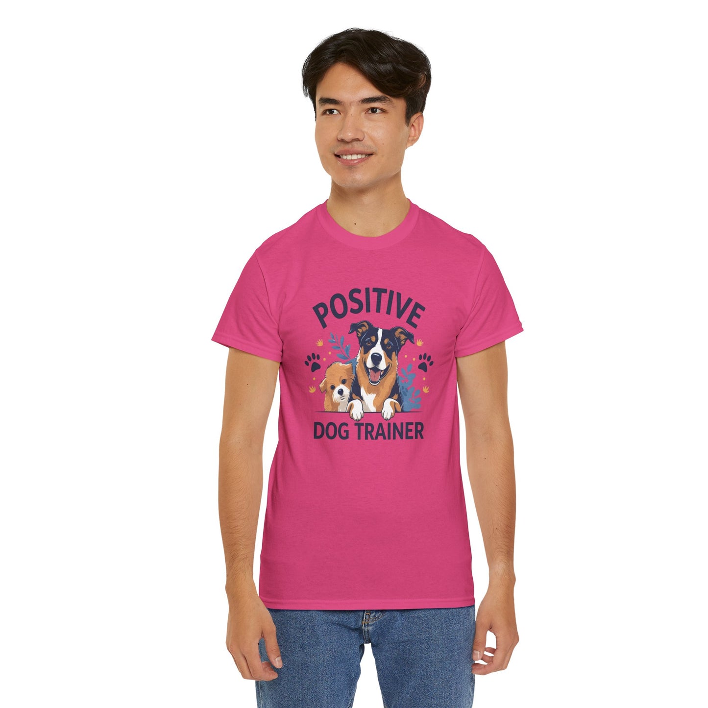 Positive Dog Trainer Tee, Dog Lover Gift, Unisex Cotton T-Shirt, Pet Training Apparel, Animal Care, Casual Dog Shirt